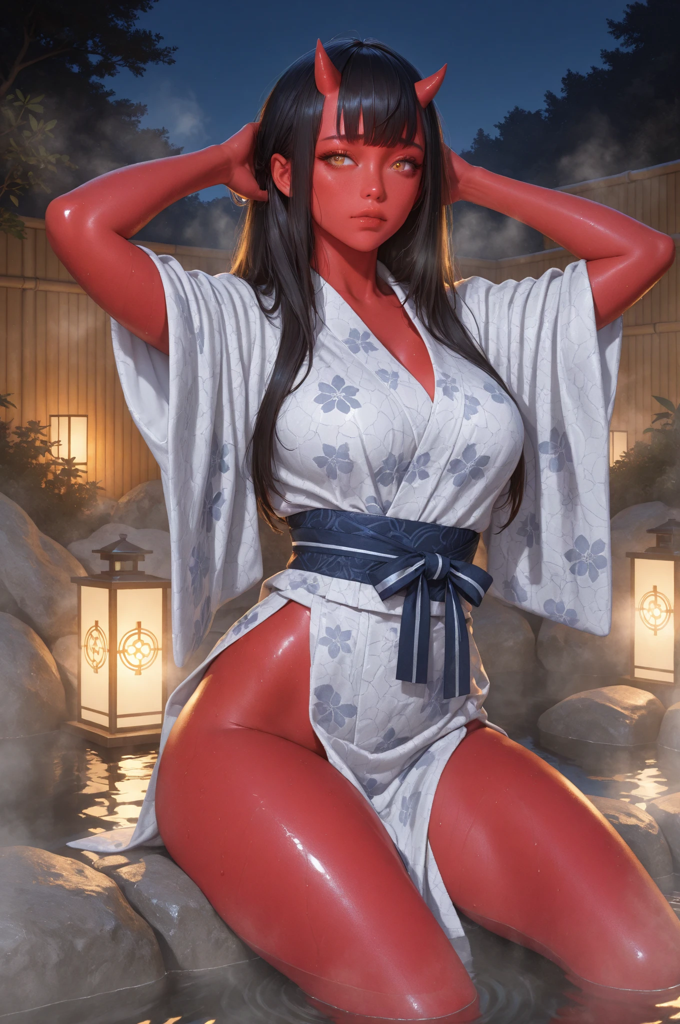 Asian woman sitting on bed in red underwear, Japanese goddess, wlop glossy skin, author：Chen Jiesheng, 8K high quality detailed art, WLOP Art, Ross Tran 8 K, Inspired by Masamune Shirow, the cute sexy ass, an oppai cyberpunk, wlop and ross thran, inspired by Marek Okon, ArtStation masterpiece