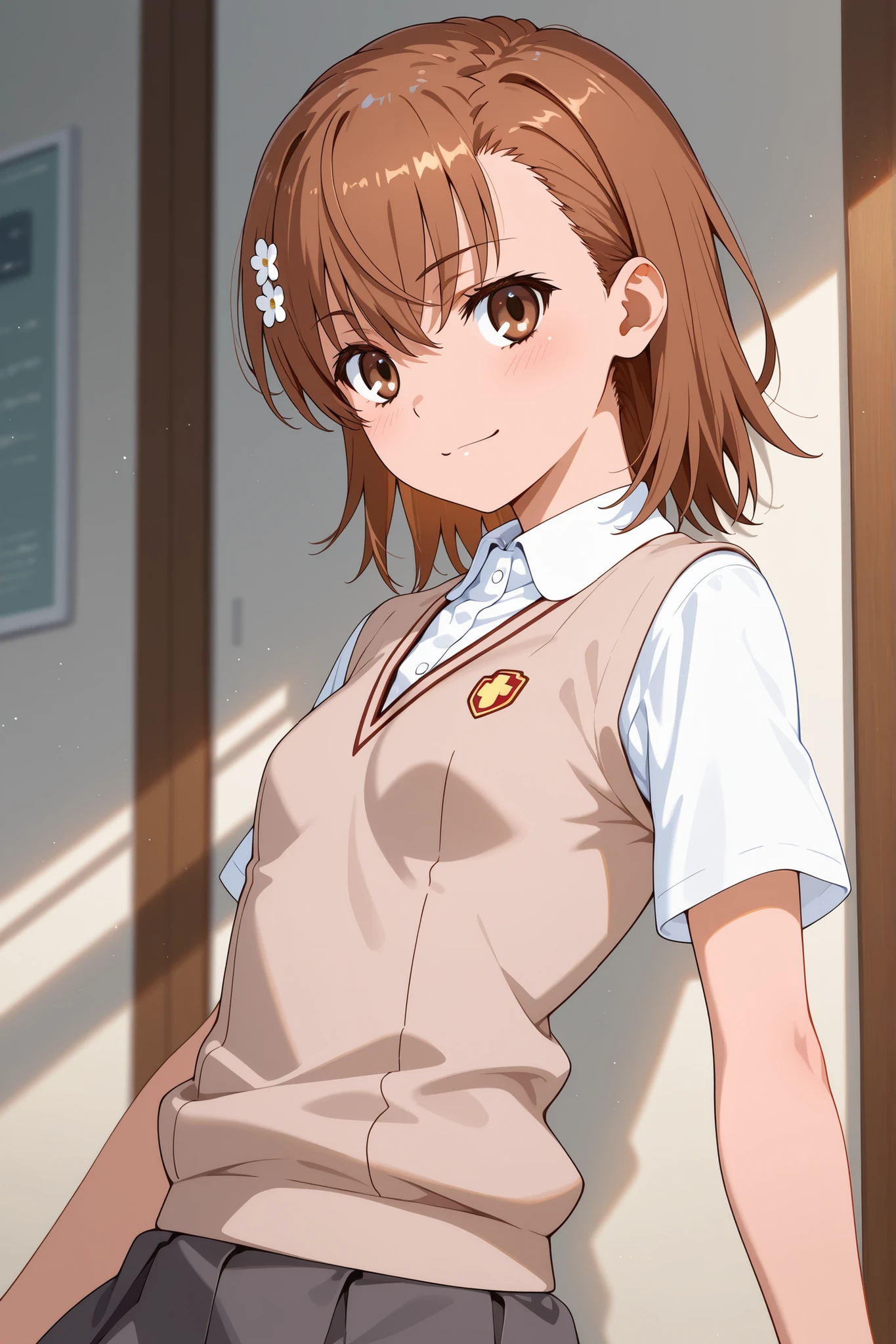 Solo Girl, 20-year-old,Medium Hair, Mid-chest, , Highest quality, High resolution, Very detailed, Detailed Background, Perfect lighting、In town、uniform、boutique、shopping、Innocent eyes、View products