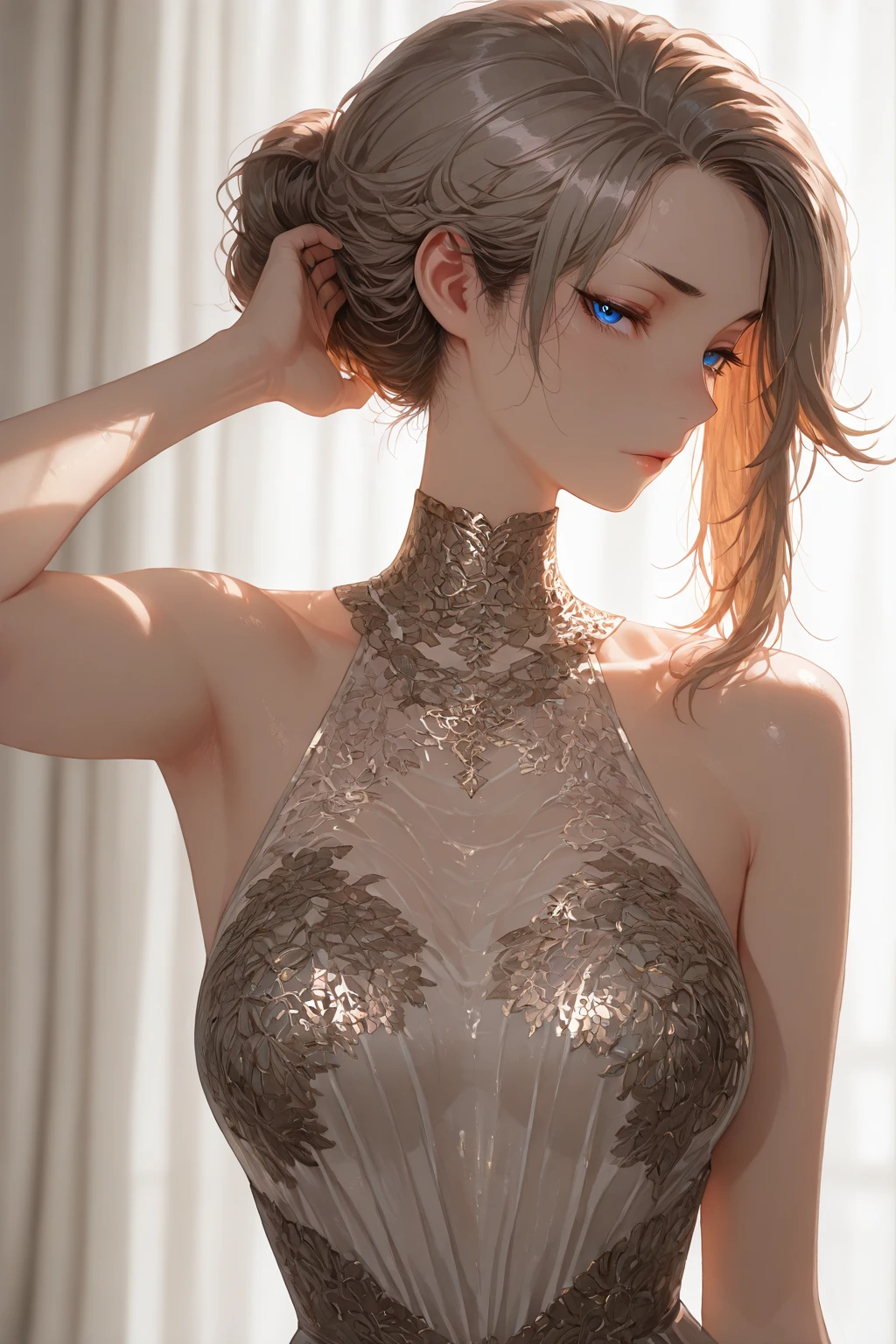 sexy beauty,brunette color hair, hyper realisitc, 8K, super detailing