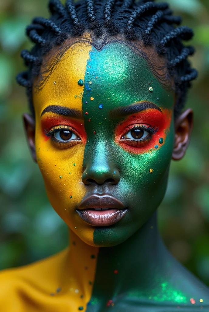 My face in high resolution with face paint