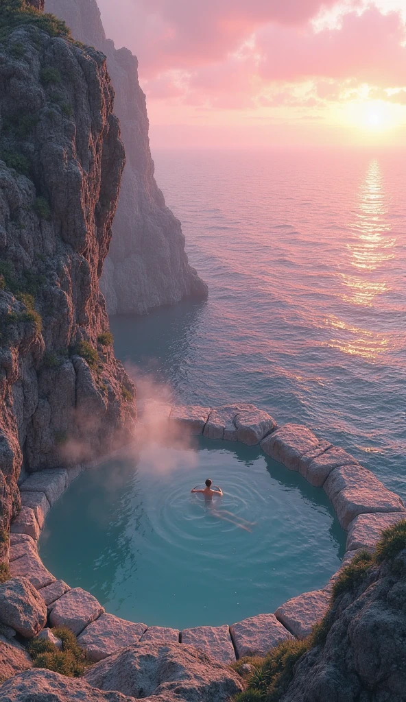 ((There is a woman)), (((swimming lying on her back)))
