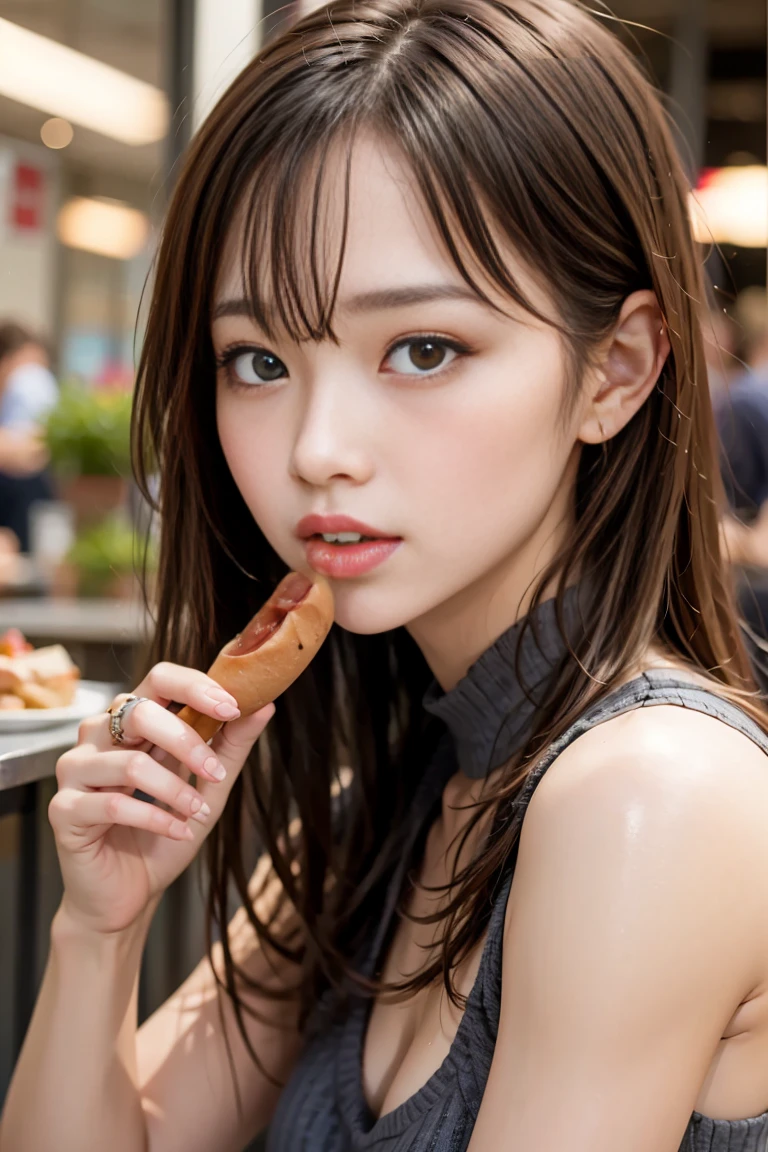 naked, closed eyes, licking fingers, eating wieners, sausage, eating, sucking, opening big mouth, deep cleavage, top quality, masterpiece, illustration, very delicate and beautiful, very detailed, cg, unity, 8k wallpaper, amazing, fine detail, highly detailed CG Unity 8K wallpaper, huge file size, very detailed, high resolution, handsome detail woman, close eyes, lick your fingers, eat wieners, sausages, eat, eat,