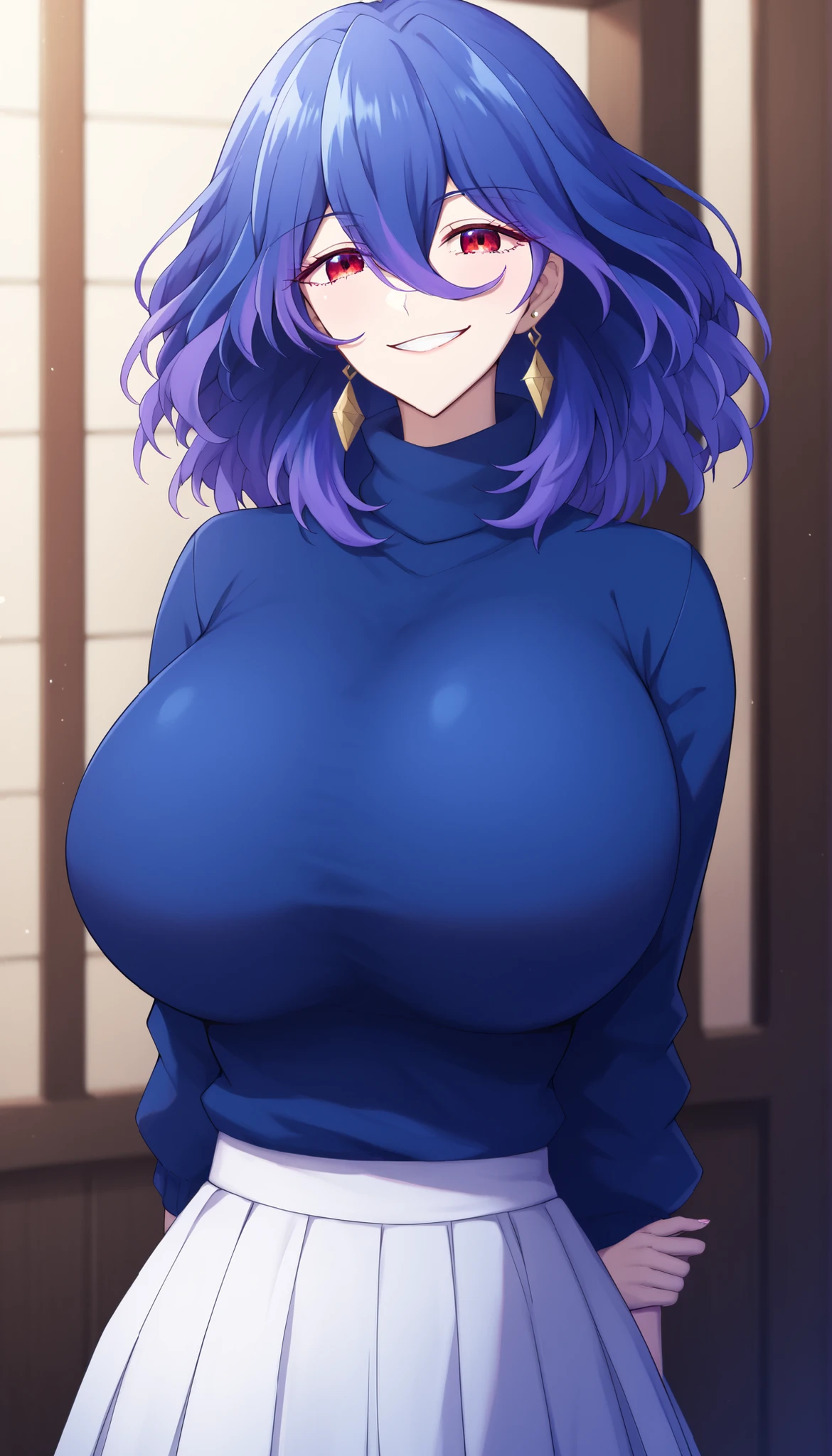 score_9, score_8_up, score_7_up, score_6_up, score_5_up, score_4_up
vermeil, vermeil, red eyes, hair between eyes, blue hair, purple hair, multicolored hair, medium hair , smile,
looking at viewer, 1girl solo, ,,,,,,, earrings big breasts huge breasts , locking at viewer ,,,, <lora:shiroshisu:1>,
<lora:Earthbound_-_Shiroshisu_Artist_Style_-_IllustriousXL:1> ,
shiroshisu, shiroshisu style