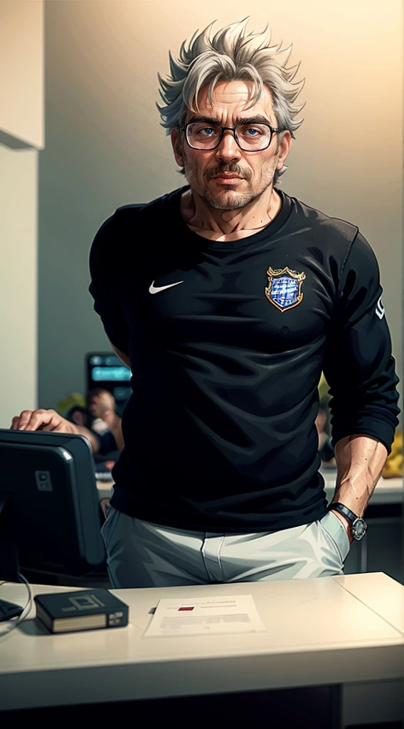 wolverine x men como professor de escola com roupa