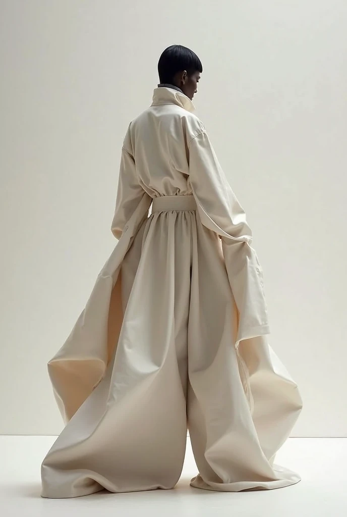 Give me a design for men, that its main theme is weaving Peace, that is conceptual, actual, very contemporary. Make it look more like a fashion sketch, from head to toe