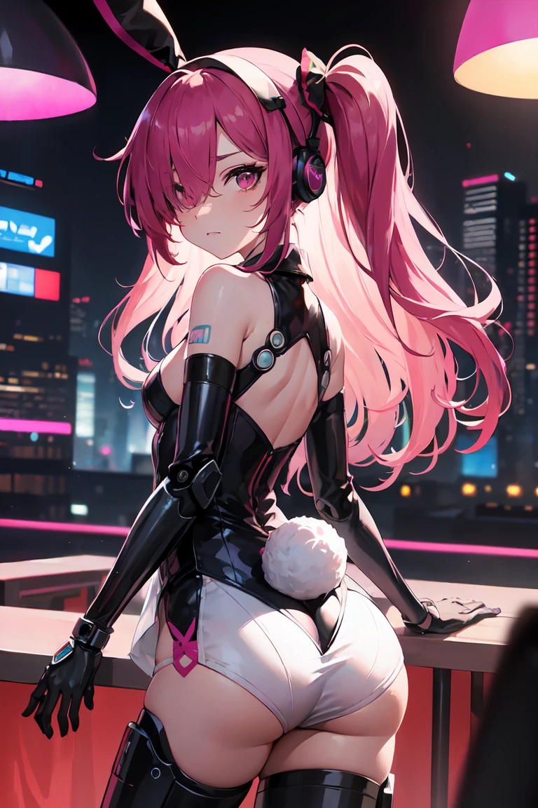 ((4k、8k、top-quality、perfect fingers:1.3、perfect anatomia:1.3、Blur the background))、super cute petite girl、((Chinese nurse style leotard、long-sleeve)、(stright long hair:1.3)、sixteen years old、a beautiful slender girl、a baby face))、(Beautiful big drooping eyes)、blushing shy smile、Full Body Display、(Soio)、knee high socks、Standing backwards、hospital room by the window、
