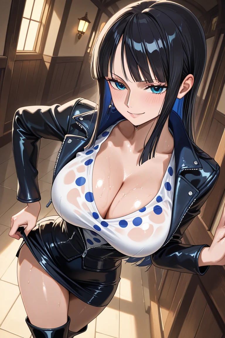 Lovely x Cation The Animation/《LOVELY×CATION》-Sera Kurokawa(Sera Kurokawa), masterpiece, best quality, a very beautiful sexy mature naked woman dressed in red and black racing rider suit standing next to the racing bike at the racing circuit, 1girl, breasts, nipples, cleavage, solo, boots, motor bike, zipper, smile, open clothes, hand on hip, leather body suit, zipper pulldown, breasts out, collarbone, circuit background,