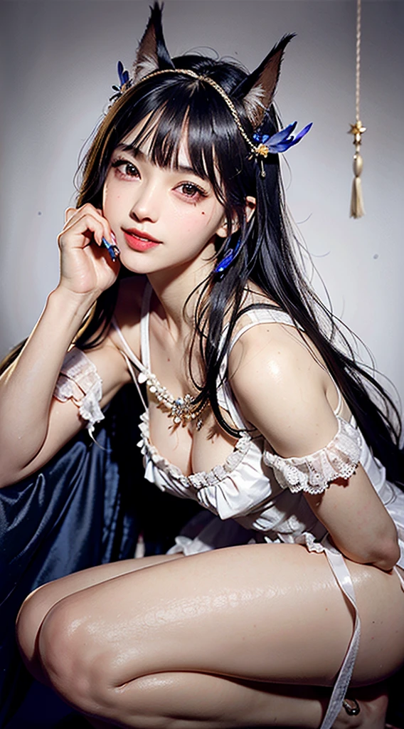 （best quality，4K，masterpiece：1.2），예쁜 female들，1 girl，raised to be sexy：1.1，purple hair：1.1，female ，soggy ，very detailed face，detailed lips，detailed eyes，double eyelid，pink miniskirt white stockings，get up