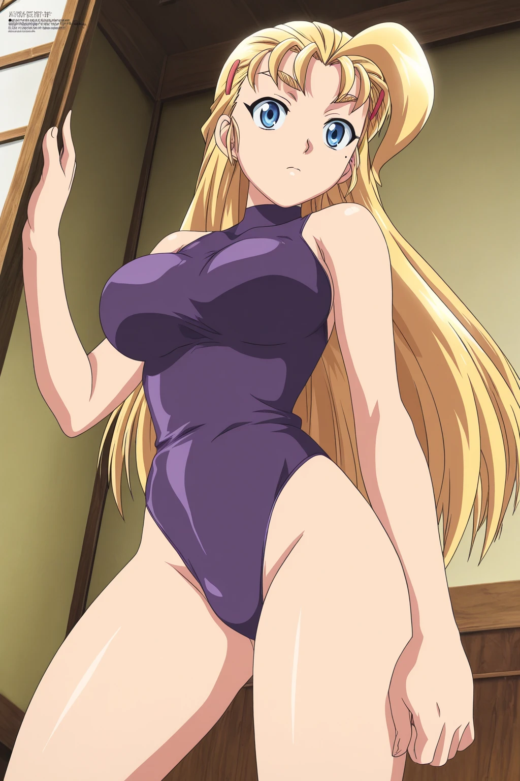Magical Girl Lyrical Nanoha、Anime girl in black swimsuit lying on bed, Enchanting anime girl, mischief anime style, , Anime Barbie in White Stockings, Beautiful and attractive anime teen, Asuka suit under clothes!, ( ( Stop 4 # ) ), , I also make fan art, Wearing a dress, mischief, blonde anime girl with long hair、only、barefoot、Sweaty Feet