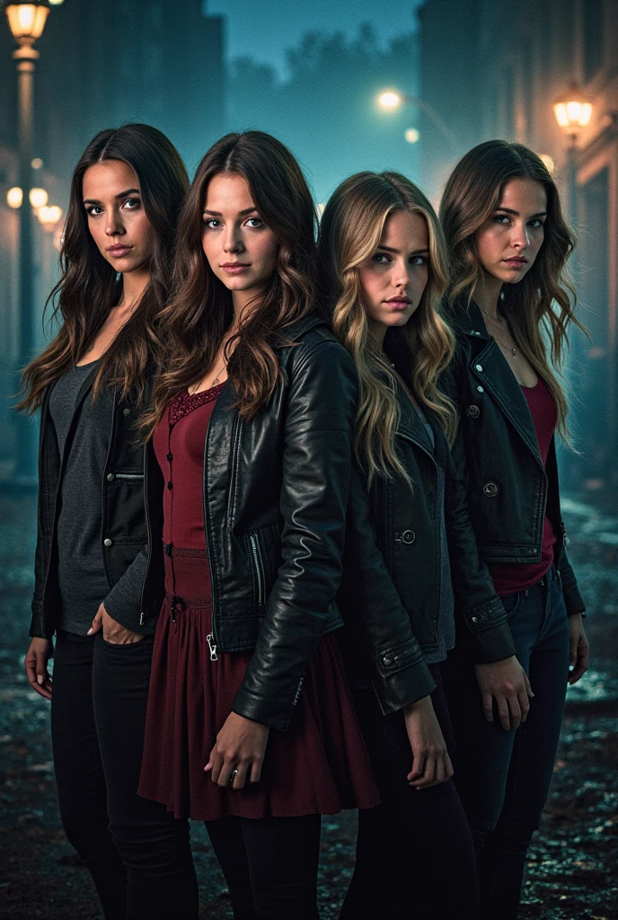 Three high school teenagers who have powers, the first is a girl with long hair who has ice punches, the second is a girl with short hair who has lightning powers, the third is a boy