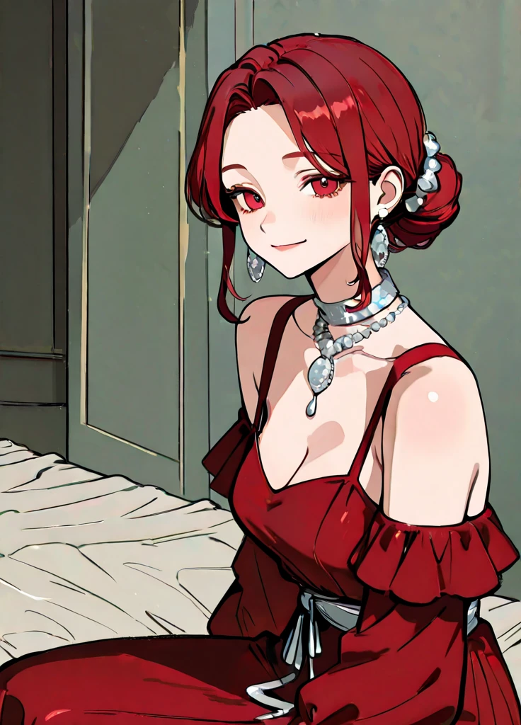 Delicate skirt，The figure is good，exquisite long hair，