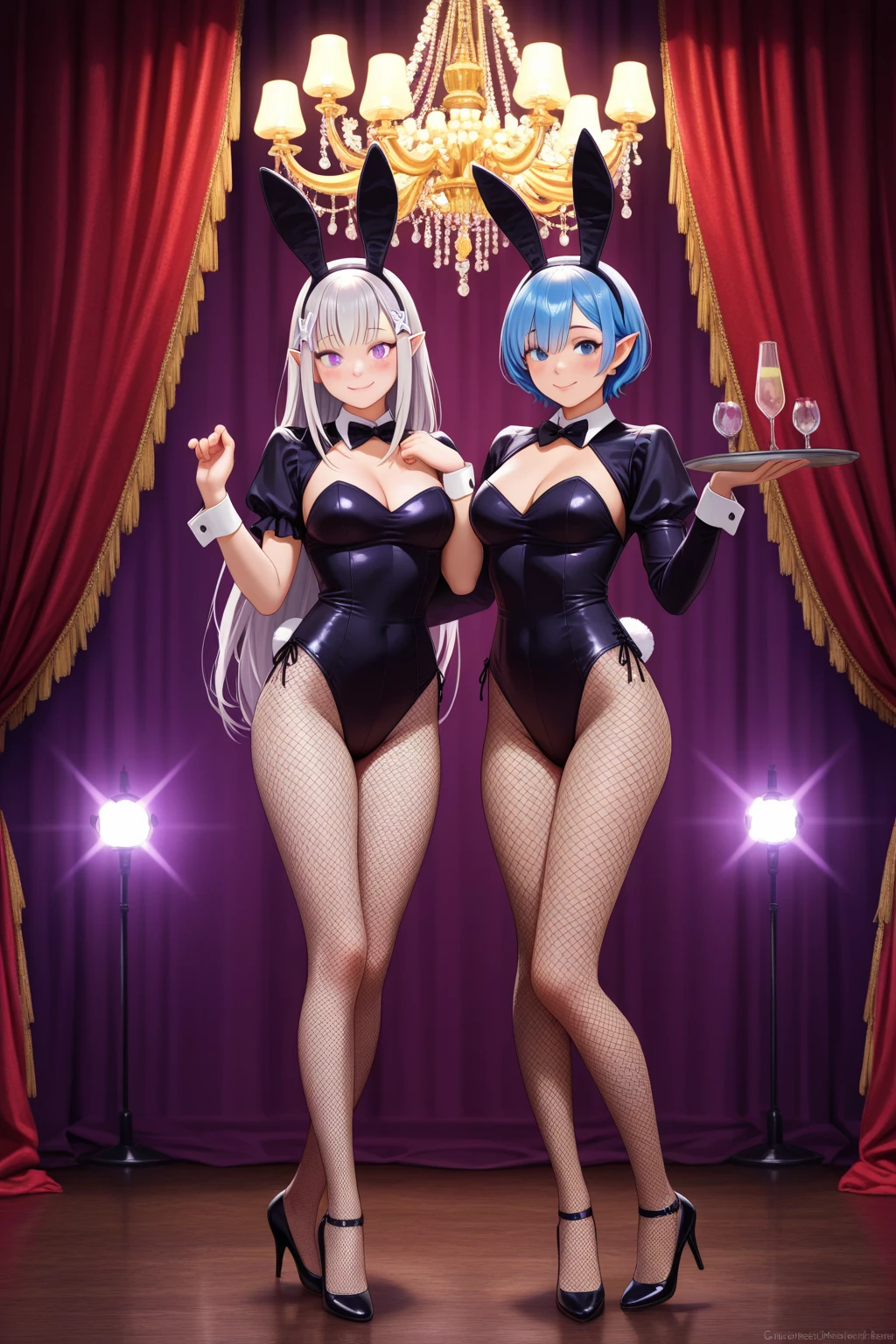 (Full Body of Extremely Detailed((Sexy Maid Group in a row:1.37))), KAWAII perfect face, Reflective Eyes, Detailed(Delicate Clothing textures), Correct Leg Line, Dynamic Joyful Expressions LifeLike Rendering, Specular Reflection, TopQuality 8K Ultra-detailed masterpiece (ProfessionalPhoto:1.37), (Acutance:0.8), (Luminism:1.28), (Renaissance art style), Colorful Light particles, ((Full body from side)), {Kissing|Thigh Gap|AssFocus|(NakedApron with Overflowing SideBoob)}, Radiant Fine Skin with Transparency, (Exposed:0.4), (Different types of Anime hair color){Pink Hair|Blue Hair|Platinum Blonde|Pure White Hair|Liquid Hair}, Perfect Lighting