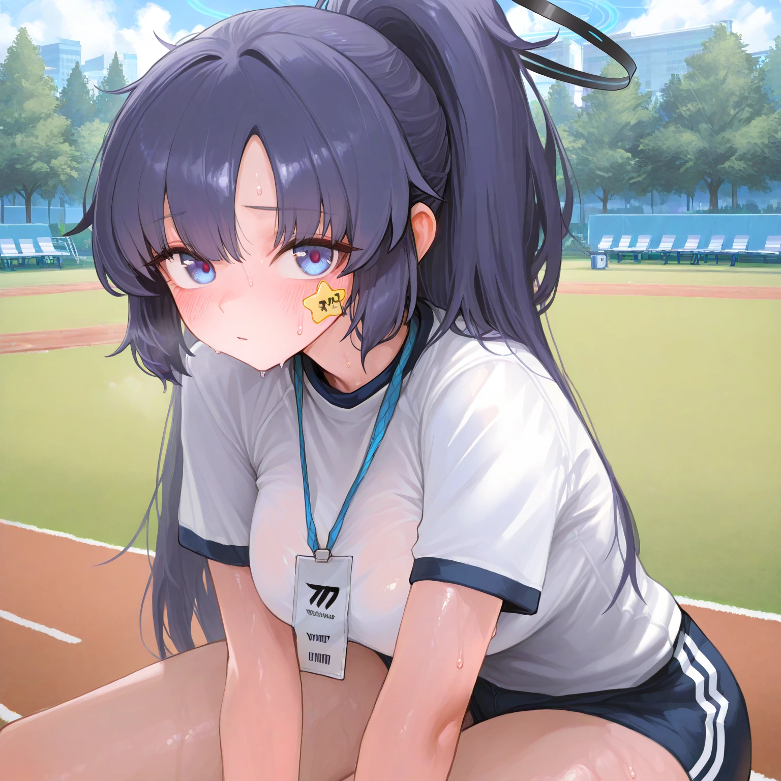 Realistically、一名23岁of女孩、Gymnast、increase、紫色ofタイツを履く、彼of顔に笑みが浮かんだ、Sports Venues、of?