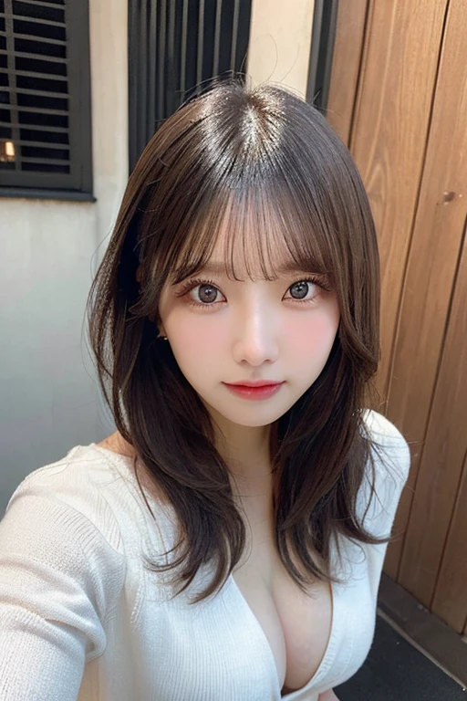 Stylish short sleeve top、Silky Hair、30-year-old woman(Hair color is dark red、Straight hair:1.4)、White wall、In front of the white door、(窓のあるWhite wallの部屋)、dark pink hair color、Dark pink hair、((Highest quality、8K、masterpiece:1.3))、Ultra-high resolution、(photoGenuineistic:1.4)、RAW Photos、Japanese,(detailed aspects)、Genuine、Photographed in natural light、Highly detailed face and skin texture、Bobカット、Bob、Short Hair、Highly detailed lips、The correct state of the human body、Medium Hair、Mr..々Pause、Natural color lip、Shiny Hair