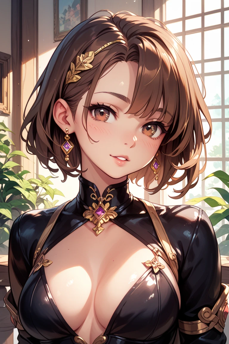 a girl portrait at Underground Dungeons, detailed intricate, <lora:urushi_satoV15:1> urushisato, ova,