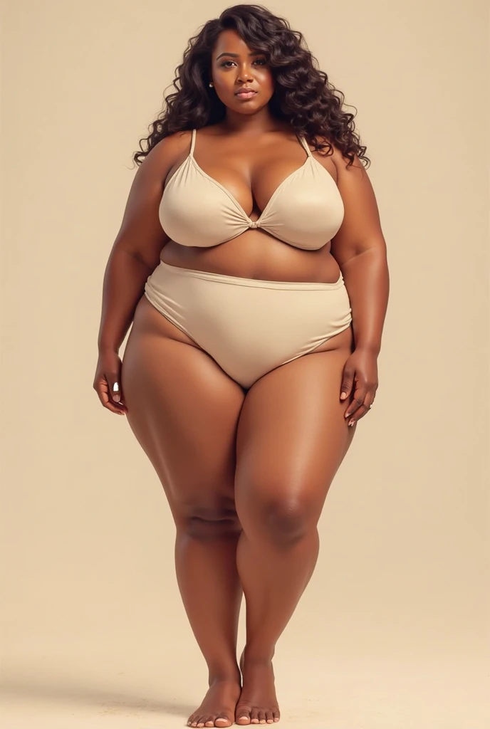 a curly haired woman with 79cm in busts, 68 cm in waist, 78 cm at hip, 94 cm in the glutes and 60 cm in each leg with a height of 1,64cm how would your body look like