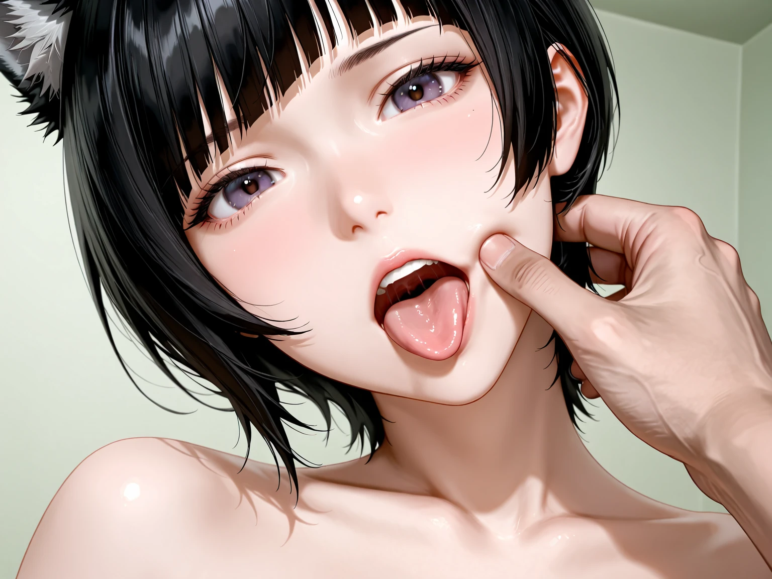 nude,Completely naked,30-year-old woman、Mother,Married women,,Black Hair,Shortcuts、Short Hair、whole body、Being grabbed by the chest、Nipple being held by a finger、Pinch your nipples with your fingers、Hands on chest、My breasts are being massaged、A man is rubbing my breasts、Man's arm、Adult male behind、Focusing on couples (Men and women)、後ろからMy breasts are being massaged、Two characters、A large number of hands、Hand on stomach、My arm is being grabbed、Soft Breasts、Punch in the chest、Five fingers