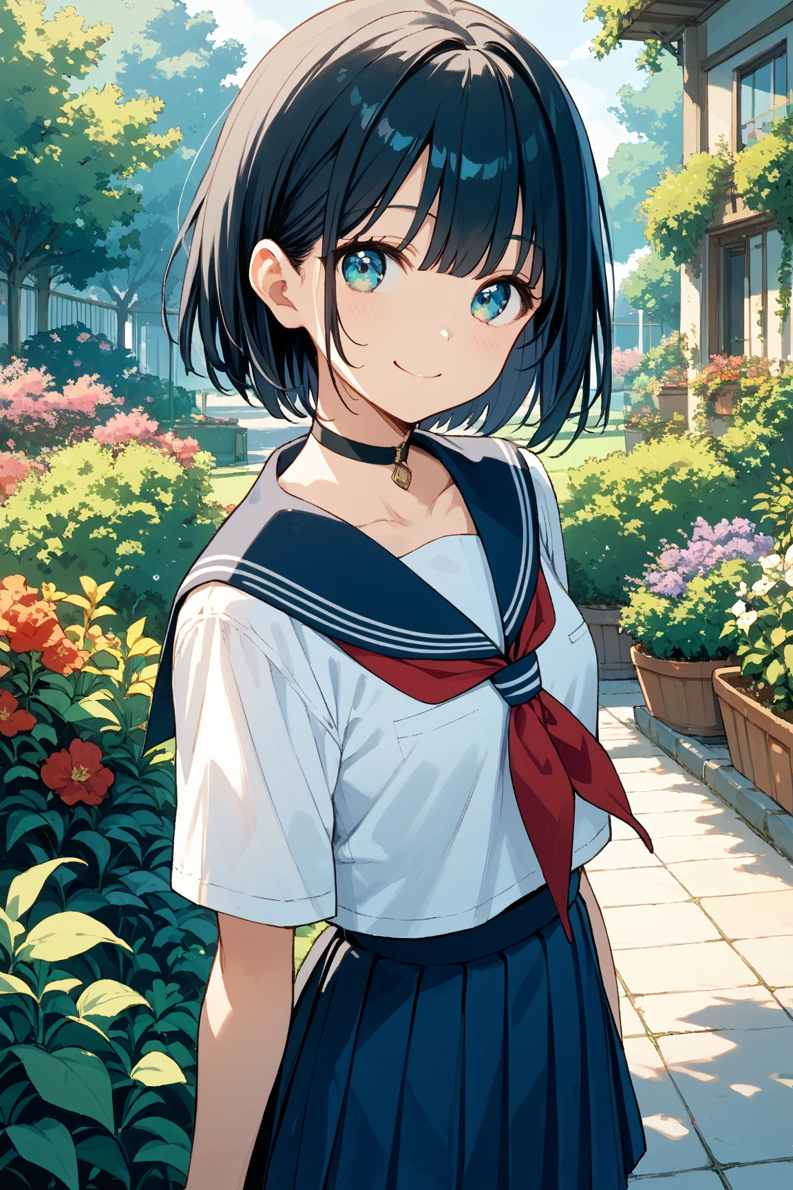 blue rose fairy kisses the flower. That fairy is smaller than a flower. Bloomers. Flower Field, Natural light,(Highest quality), (Tabletop:1.3), Super detailed, Highest quality, Tabletop, (Game CG:1.4), Browsing Caution, Beautiful face and eyes in every detail,Burst 、, Big ample 、 、、, (Tabletop, Highest quality), (Realistic:1.37), RAW Photos, High resolution, (A face with attention to detail), front, ((((One Girl)))), ((( alone ))), , Delicate and beautiful, Perfect Face, Beautiful attention to detail, ((smile)), Fair skin, Real human skin, pore, ((((13 years old )))), ((( cute, a bit ))), , Baby Face,(((ponytail))),Wearing gym clothes and black hair BREAK,(Bloomersー:0.7), Standing in the schoolyard,