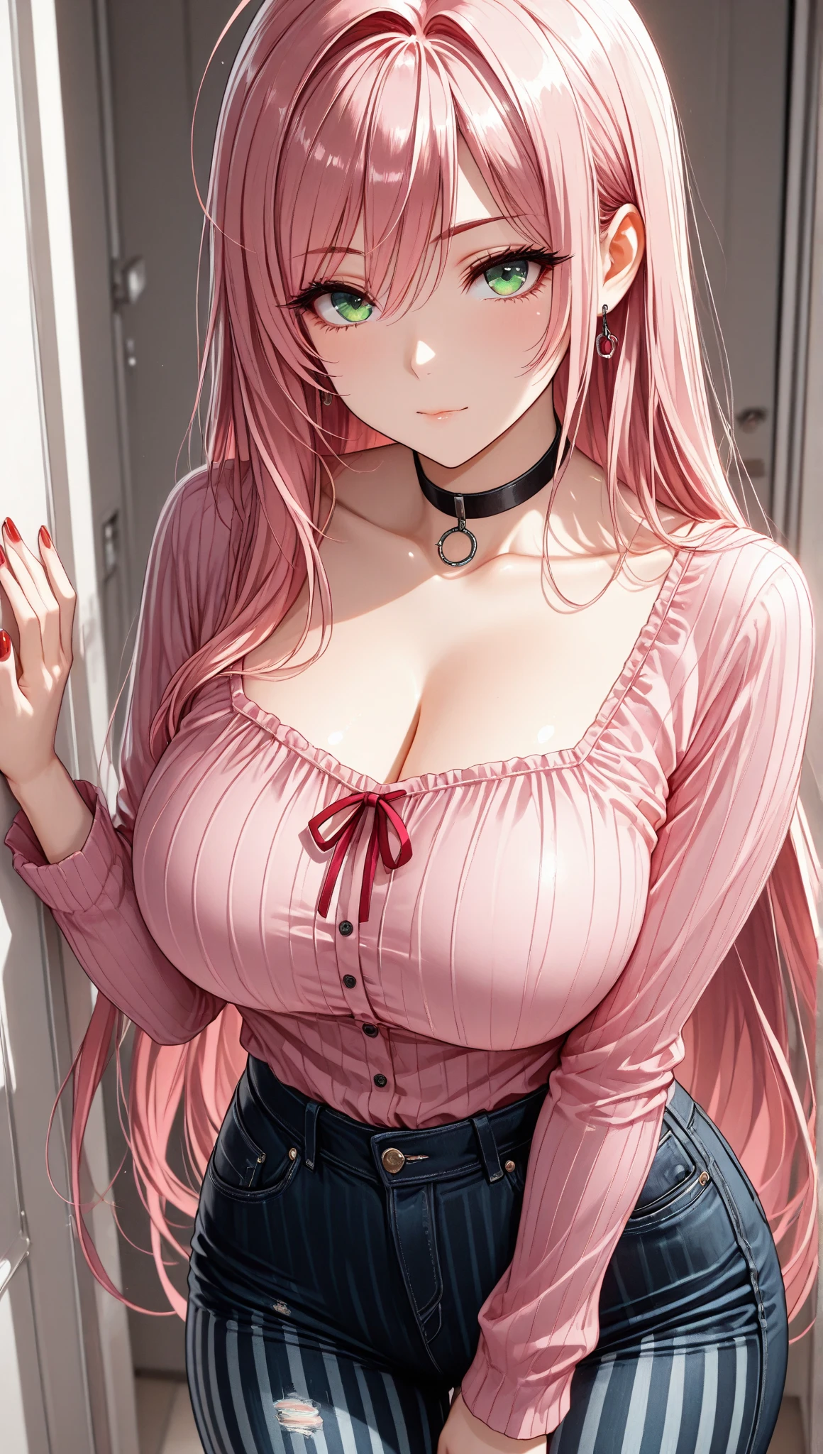 red braids, long red hair, pink eyes, small , small , white clothes, girl, adult, , xxx