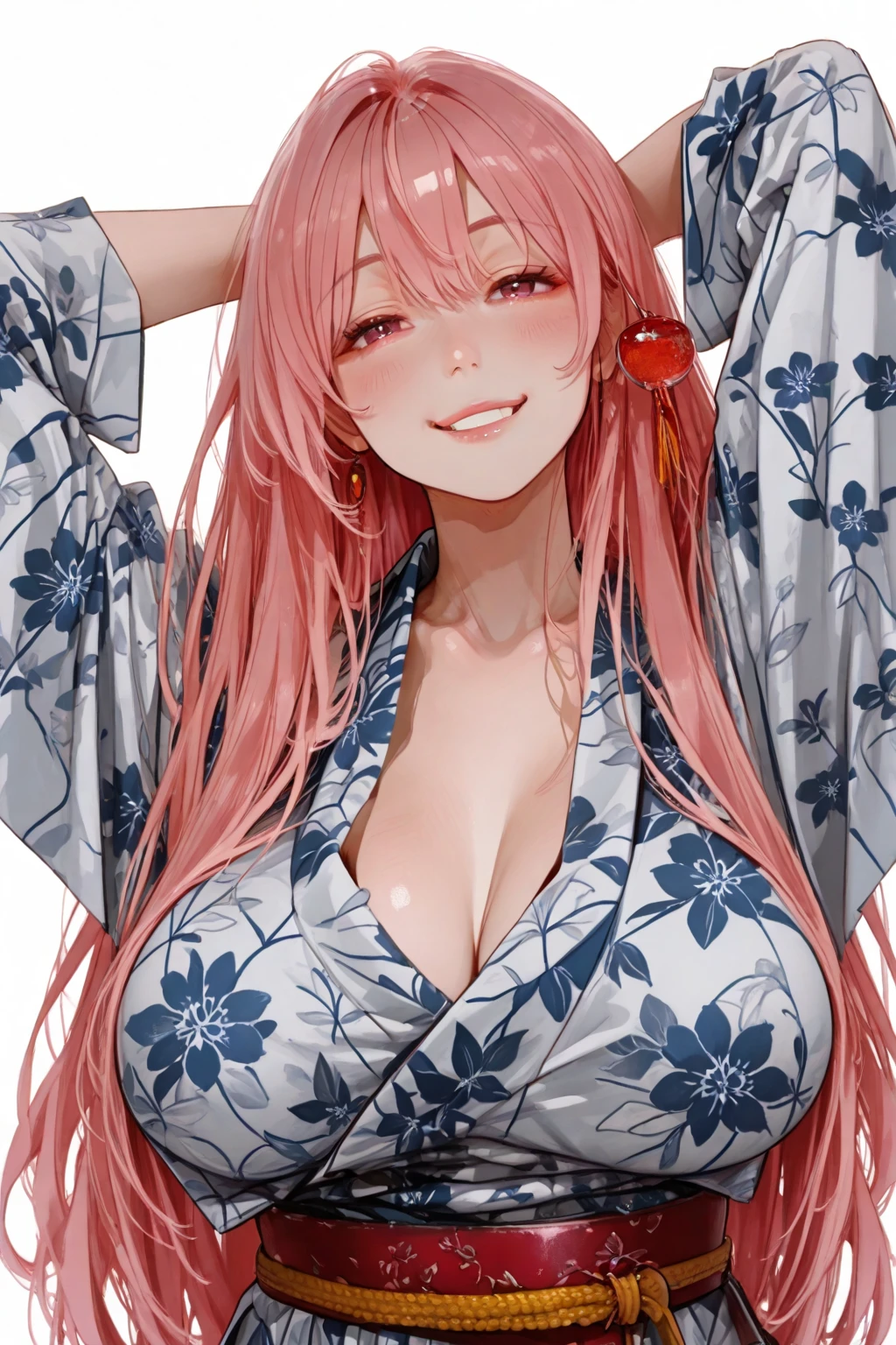 (masterpiece:1.2, Highest quality), (Realistic, photoRealistic:1.4), Beautiful illustrations, (Natural Side Lighting, Cinema Lighting), 
View your viewers, Cowboy Shot, Front view:0.6, 1 girl, Japanese, high school girl, Perfect Face, Cute and symmetrical face, Glowing Skin, 
(Long Hair:1.8, Straight hair:1.7, Light pink hair), Parted bangs, Emerald green eyes, Long eyelashes, (Large Breasts:0.9, Thick thighs), 
Beautiful Hair, Beautiful Face, Beautiful attention to detail, Beautiful clavicle, Beautiful body, Beautiful breasts, Beautiful thighs, Beautiful feet, Beautiful fingers, 
, hoop ring earrings, Pink Panties, 
(Beautiful views), evening, River side, (Cute smile,),Spread your legs wide、Panties visible from under the skirt、（四つん這い、濡れた服、スカートめくり）、open leg：1.5