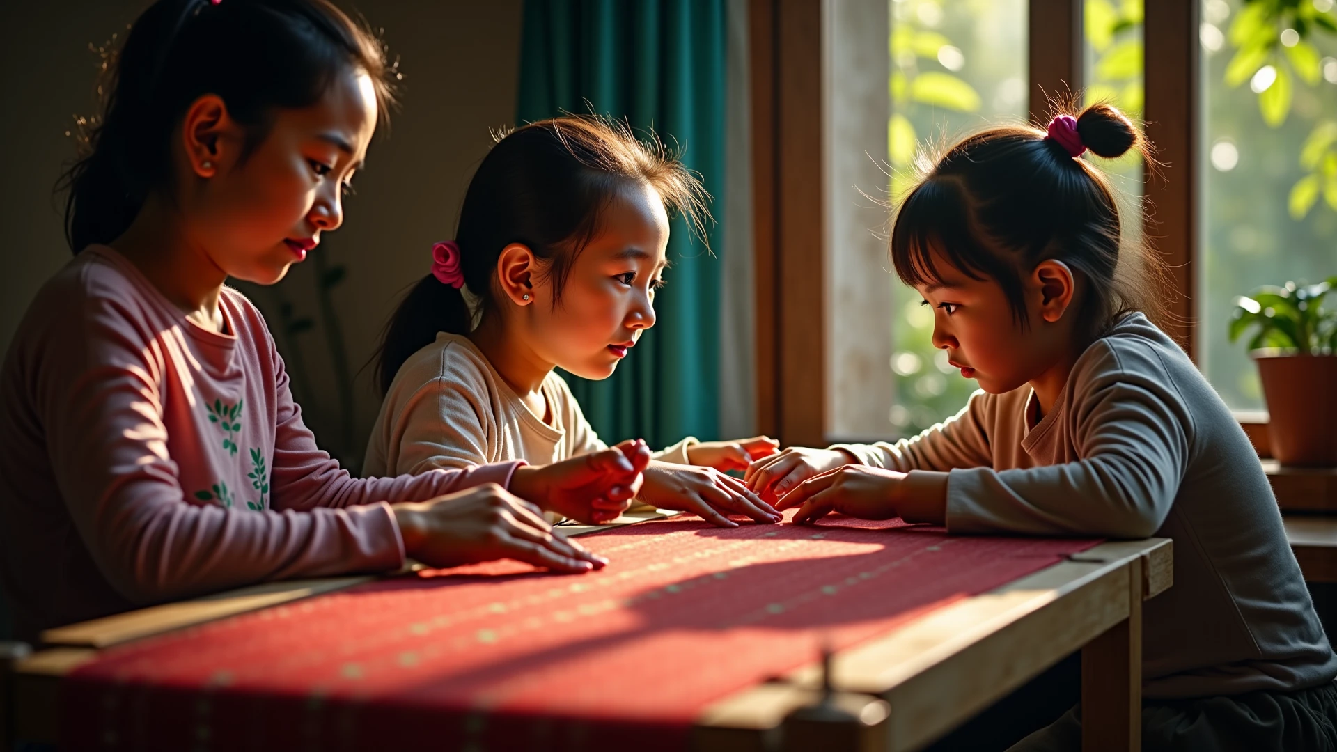 Children playing guzheng