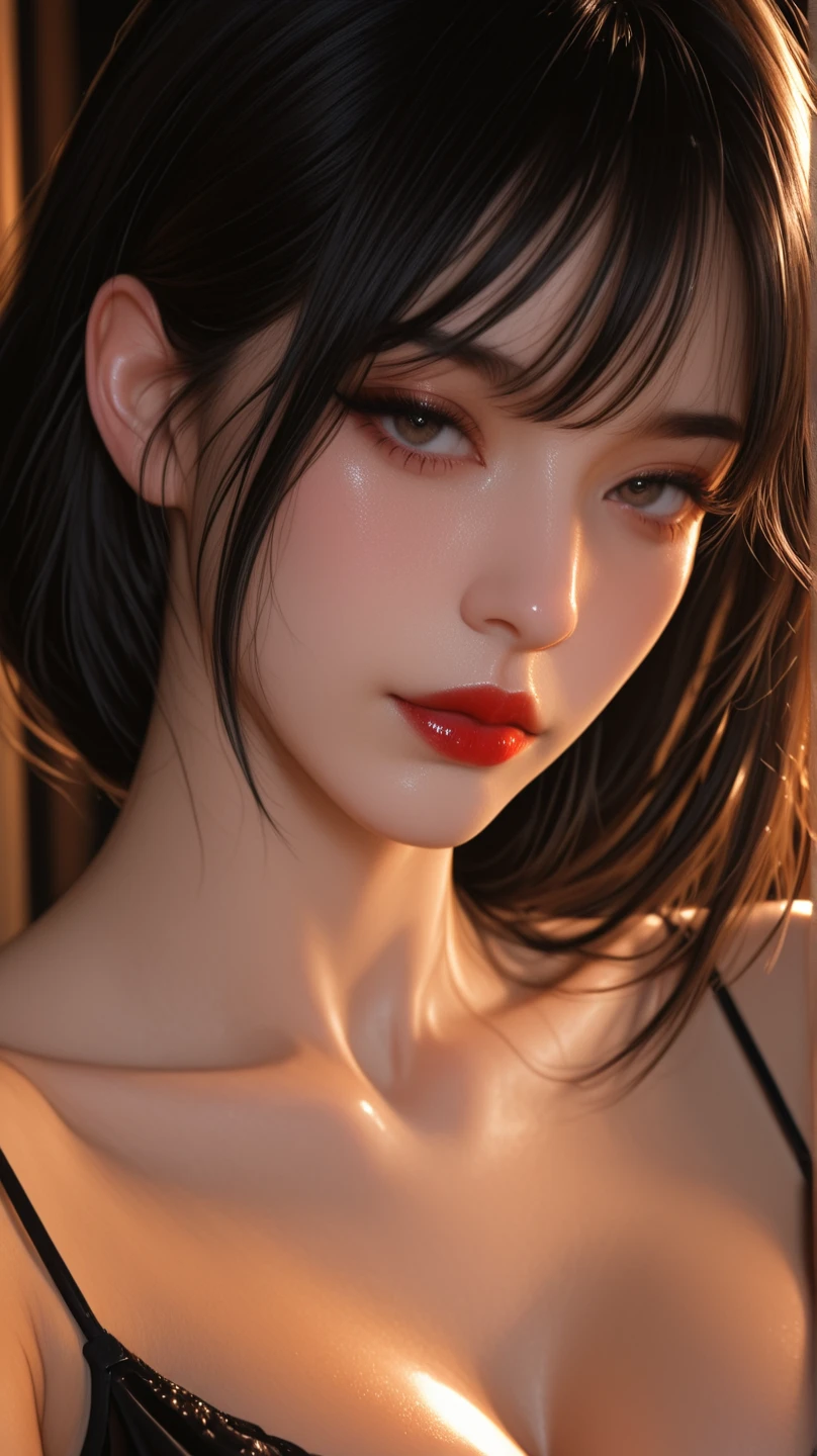 (Representative works: 1.3), (8K, realistic, RAW photo, best image quality: 1.4), (30 year old mature woman),small face, beautiful face, (realistic face),no makeup、natural makeup、light makeup、 (Dark brown, short hair: 1.3), beautiful hairstyle, realistic eyes, detailed and beautiful eyes, (realistic肌), beautiful skin, (sweater),、Bust A cup、 confused, charm, 超High resolution, Super realistic, High resolution, golden ratio, ff tifa