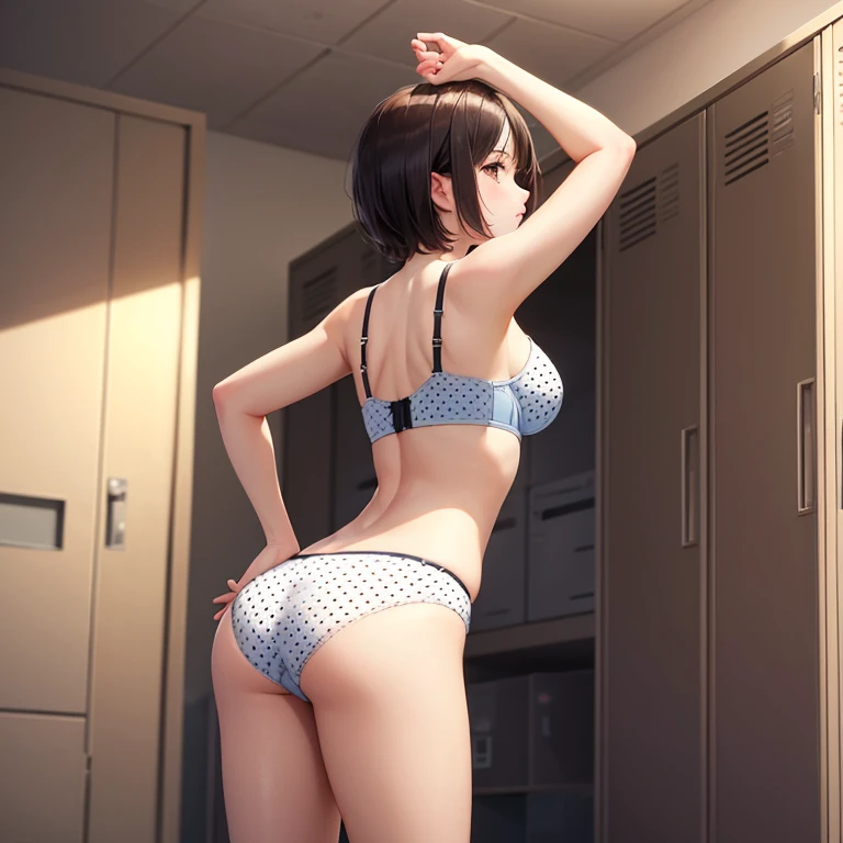 1girl, busty, big ass, small waist, messy hair bun, (double peace sign), (ahegao), (bending over), pleasure, orgasm, happiness, (glowing light), (bloom), living room, sofa, tv, dim light, (glowing hanging lamp), night, dark background, focus on body details, focus on face details.