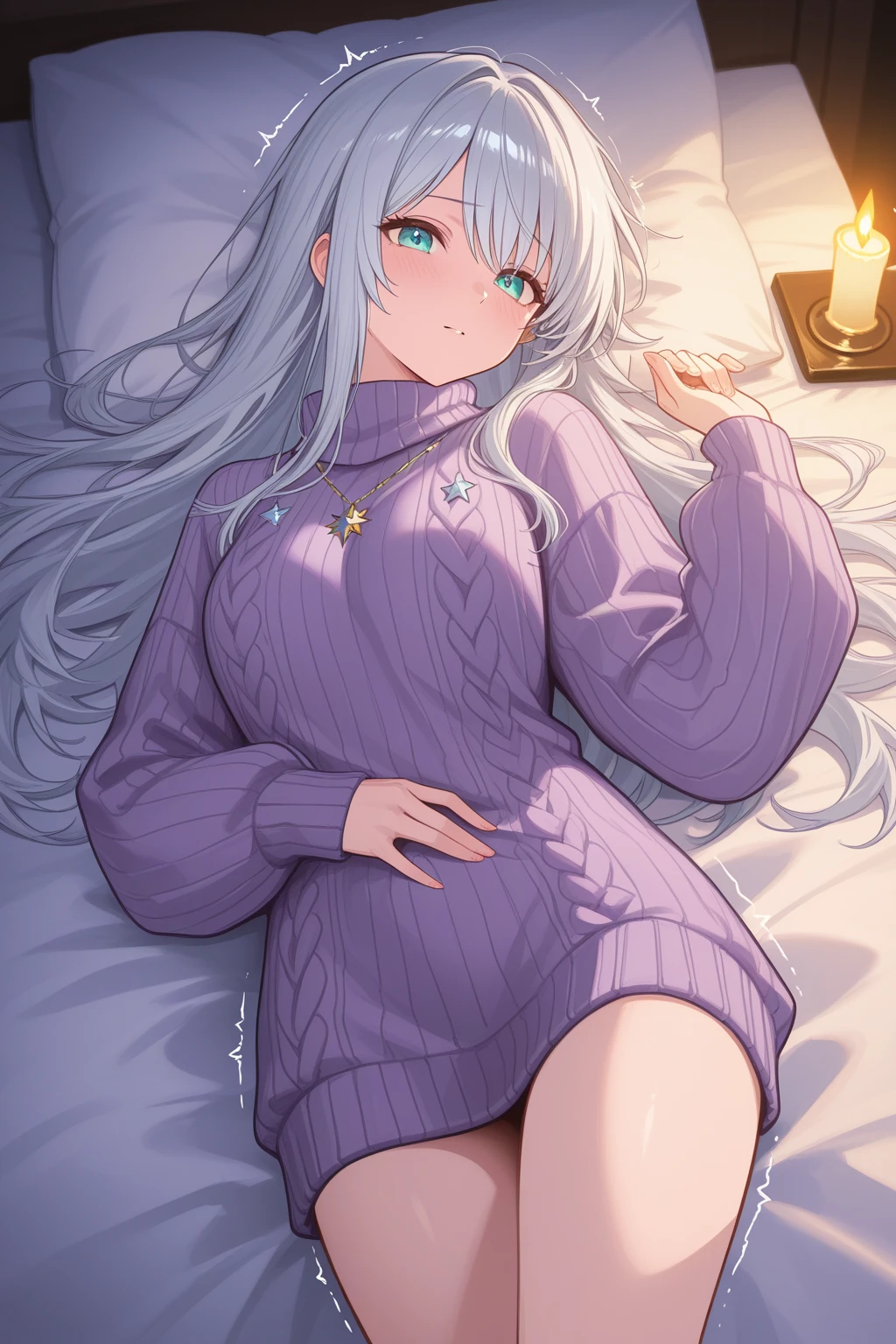 ((Best quality)), ((masterpiece)), (detailed), 1 girl, off shoulder sweater, albino, Violet eyes, a slim body, god, slender legs, full length, night, diffuse lighting, Bed, detailed hands, detailed fingers, Sex, hentai, gasped, You are as beautiful as my Pentium, You're slim like Big Tower, Как Corel Draw неотразима, How stacked your chest is full. Kak multimedia ty slavna, Proud as a company IBM, How a CD-ROM is always welcome, As beautiful as my modem. Your eyes are like two cursors blinking on your face. I swear to you by the monitor - I need you as COMMAND.COM I swear to you by the keyboard, I swear by MS-DOS, That I'm happy, when I caress the binary beat of your hair. I swear on the drive head, What if you tell me "yes", I wouldn't trade your eyes for anything SVGA. And if I break my oath, Let my processor burn out, Let the system not boot, And my hard drive will fly. Let them disconnect from the INTERNET and let the RESET button go down, Let RAM give no answer And Doctor Weber erase everything!