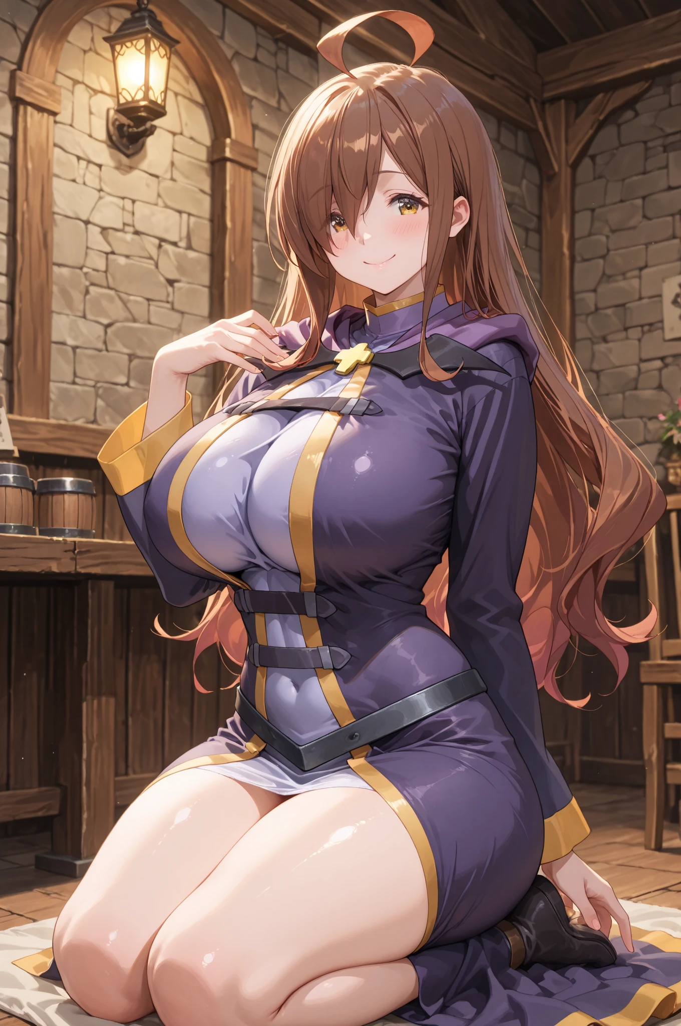 Anime girl with big breasts posing in a room, Marin Kitagawa Fanart, OPPAI, seductora chica de anime, biomechanical oppai, pechos grandes!, Thicc, con unos pechos grandes, Pechos cubiertos y SFW, pechos grandes!!, Poderosa hechicera regordeta, Misato Katsuragi