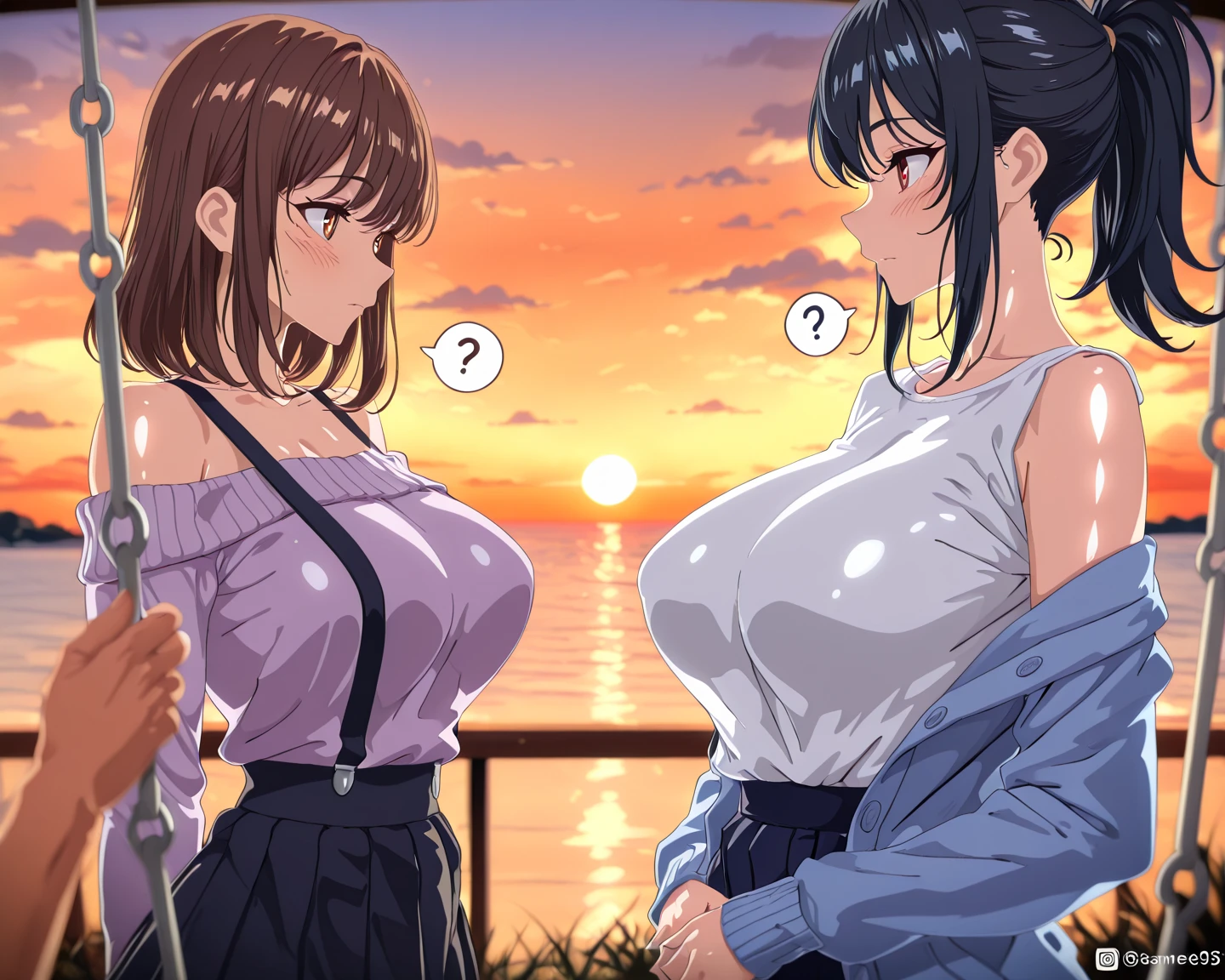 three girls, (gigantic breasts), small waist, abs, fitness, tanned skin, open mouth, huge nipples, visible nipples,
smiling, closeup, happy, school uniform, skirt, bikini, long hair, wet body, sweat,
buildings, night, signs, starry sky,
award winning, good quality, best quality, highres, absurdres, 8k, 4k, masterpiece