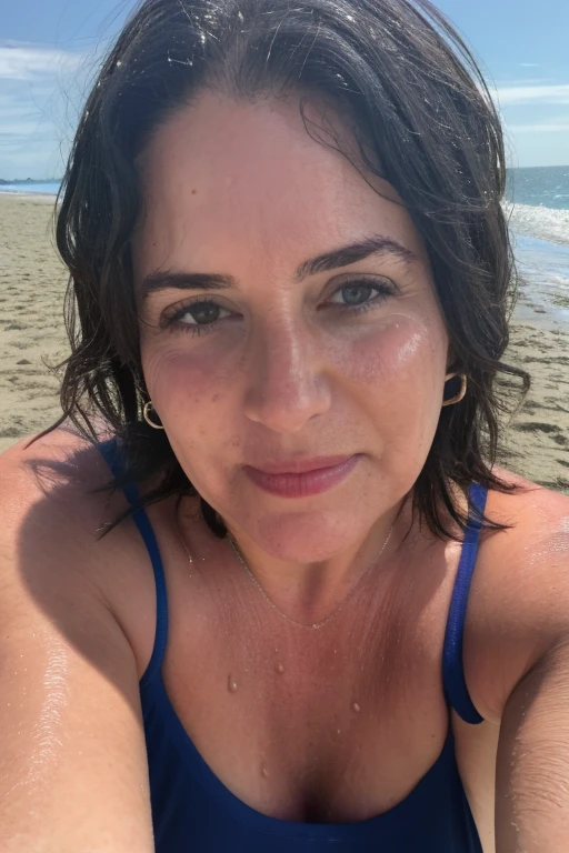 woman in dark white , sentado ao lado de uma piscina. Mulher com pele branca bronzeada e cabelos escuros. ela tem cerca de 35 anos. Your slightly plump lips are like a delicate flower, seus olhos castanhos escuros. Corpo fino. cintura fina. Your body exudes glamor and your face is the definition of beauty. Altamente realista, Lindo, soft lips, batom cor de rosa, sorriso, feeling of lightness and joy, hiperrealismo, pele muito elaborada. foto de corpo inteiro, Limpar foto, alta qualidade, high resolution, obra de arte, 8k.