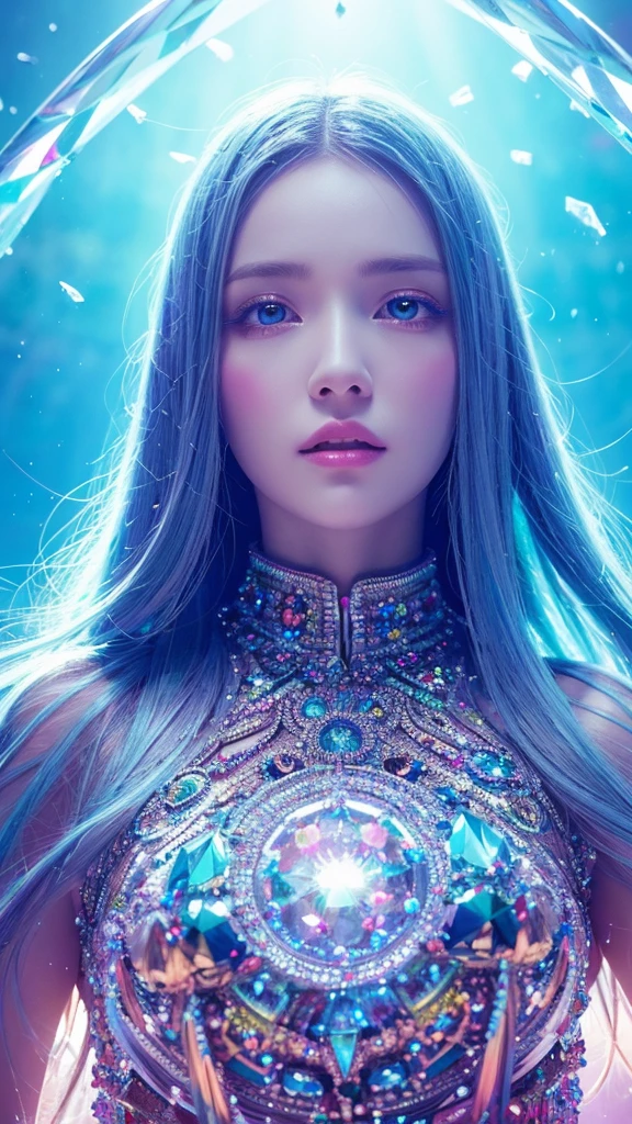 Ultra-realistic、 ultra-detailed、 最high quality、 8K、highest level、 The ultra -The high-definition、(Super beautiful detailed face:1.75)、(super detailed eyes:1.2)、(super detailed lips:1.2)、(super Detailed nose:1.2)、(depth of field)、((anatomically correct))、((cleavage))、(I encourage you to choose a subdued and perfectly coordinated background for your phenomenal, diverse random creation)、(Use any technique of combining materials、 natural、 ((glass dress:1.22))、 and fantasy magic, any style、 any outfit、 choose eyes color、 ((hair is a different color than eyes))、 dynamic random fancy, professional hairstyles)、 1girl:1.4 20years old、fashion supermodel、real:1.75、photorealistic:1.75、(very delicate and beautiful、fine details:1.2)、(masterpiece)、 最high quality、 (high quality)、 ((absurdres))、 (ultra sharp fous)、(Glamour, paparazzi taking pictures of her)、 contrast、 ((Ultraviolet stroboscopic lightning strike shot:1.2))、red_lipstick:1.39、((perfect round eyes))、((glowing glass:1.44))、(matte skin:1.45)、(dark lighting_makeup:1.29)、dark shot:1.08