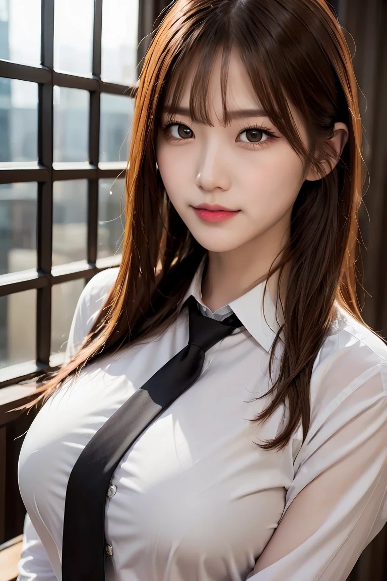 Slender Asian girl, kpop idol, ((school uniform)), ((top quality, 8k, masterpiece: 1.3)), crisp focus: 1.2, beautiful woman with perfect figure: 1.4, ighly detailed face and skin texture, detailed eyes, skinny, beautiful face, symmetrical face, full-length, slightly naked, sexy, legs, ass, boobs are visible