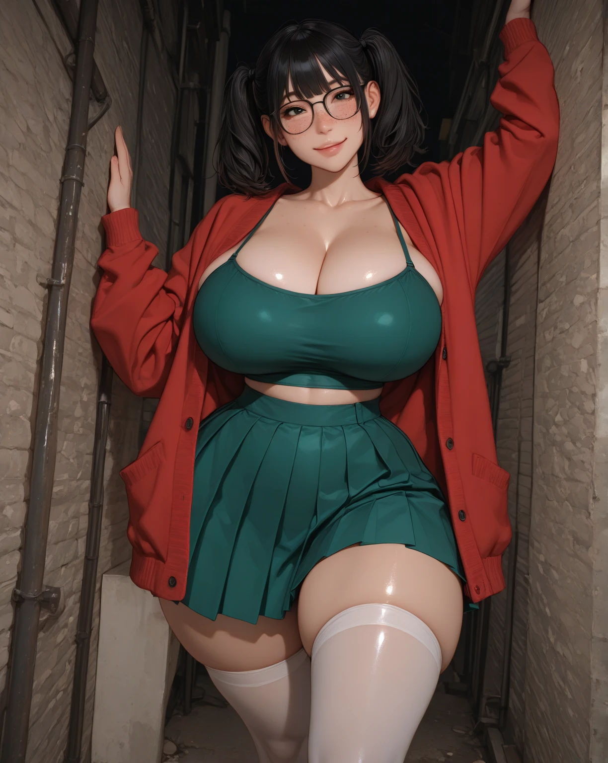 Ultra-realistic 8K CG,Flawless face,flawless perfection,full bodyesbian,huge tit,Huge breasts,A sagging breast,long leges,Slim,being thin,Lower chest position,Swollen breasts,crisp breasts,Breasts during lactation,Lactation,Tender white skin,squeezing breasts,A sagging breast,long pink hair,Serious,Black collar,Red sleeves,Green stockings,Red yoga suit,Edema of the chest,eye glass,blue colored eyes,A detailed face,exposing your navel,