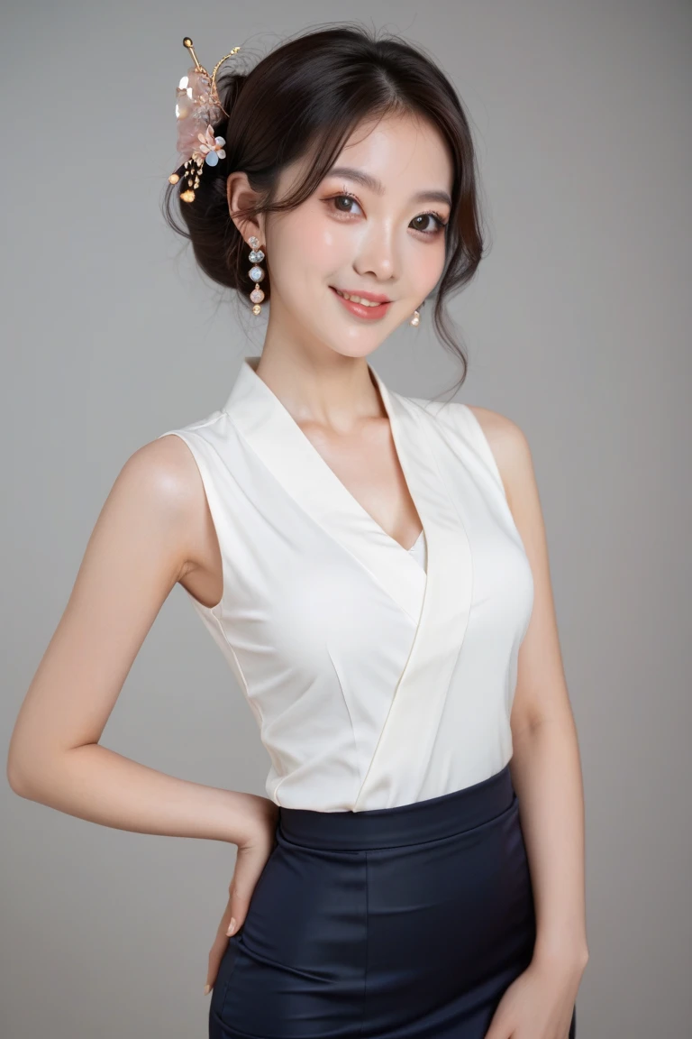(8K, RAW Photos,Highest quality, High resolution:1.1), (Ultra-realistic:1.4),(Realistic, Realistic:1.3),The Beauty of Japan、((China dress:1.3))、((Upper Body:1.3)),holding panties