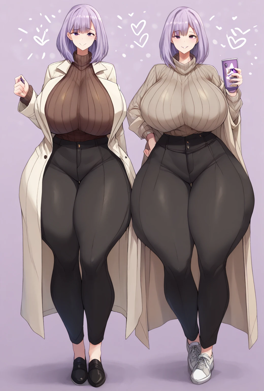 A black woman in her forties wears very large breasts, wide thighs, and a large buttocks with black hair, black high-heeled shoes, huge tits, cow sock, cow cosplay, Make her topless, not wearing a bra