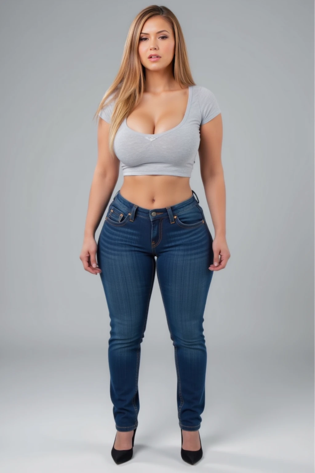 Claudia Marie, high heels, high heels, Claudia Marie breasts, viewer's view, full length photo, photo, Realism, UHD, retina, masterpiece, accurate, anatomically correct, textured skin, super detail, high details, high quality, award winning, best quality, highres, 1080P