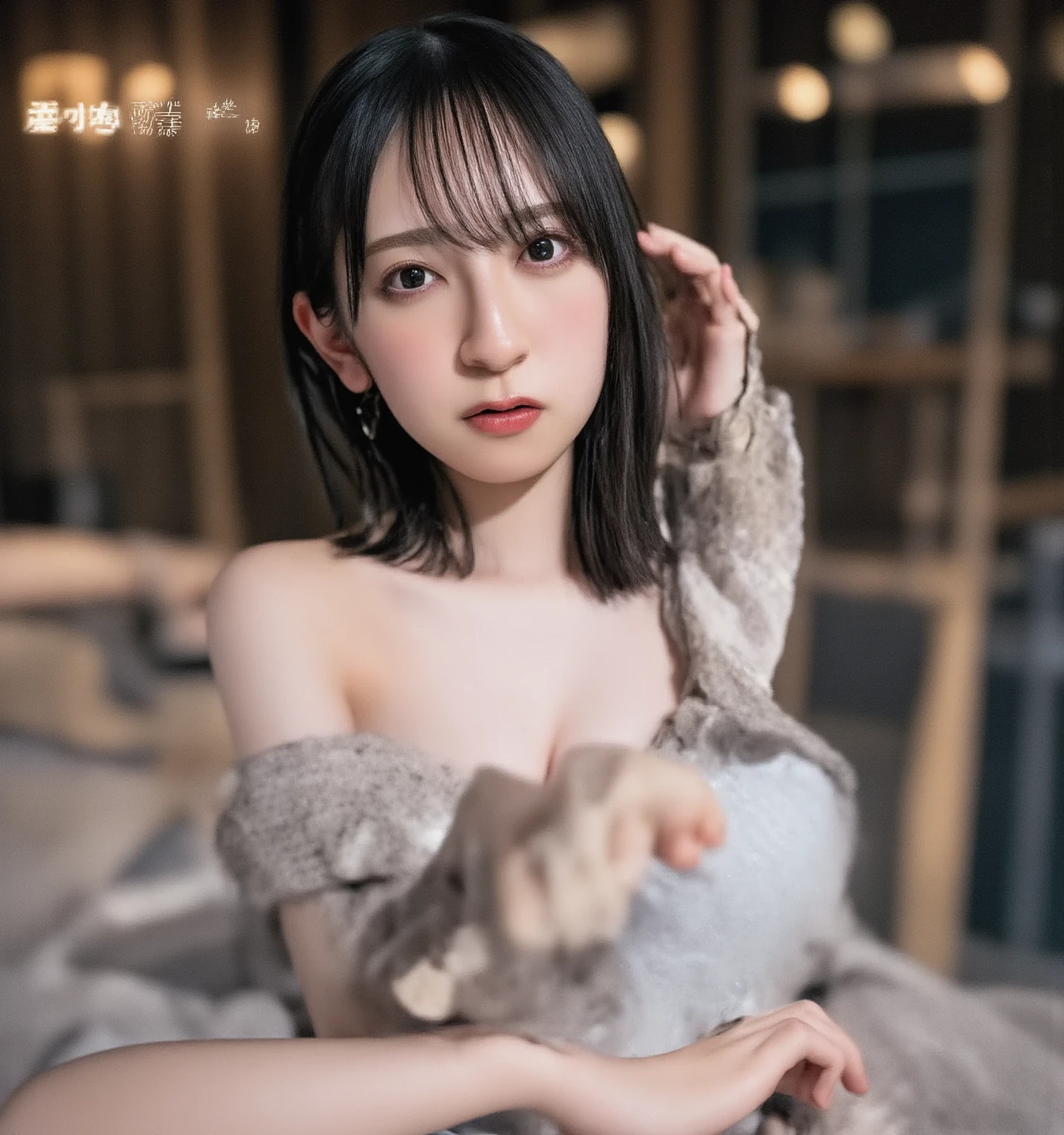 photorealistic,realistic, solo, photorealistic, best quality, ultra high res,
diamond stud earrings, long straight black hair, hazel eyes, serious expression, black blazer ,white shirt, white blouse, standing against a city skyline at night
beautiful, masterpiece, best quality, extremely detailed face, perfect lighting, solo,1girl,
best quality, ultra high res, photorealistic,
ultra detailed,
masterpiece, best quality,
<lora:lightAndShadow_v10:0.7>, <lora:saika__v2:0.5>,saika1, <lora:saikaKawakita_saikaV20:1>, pureerosface_v1