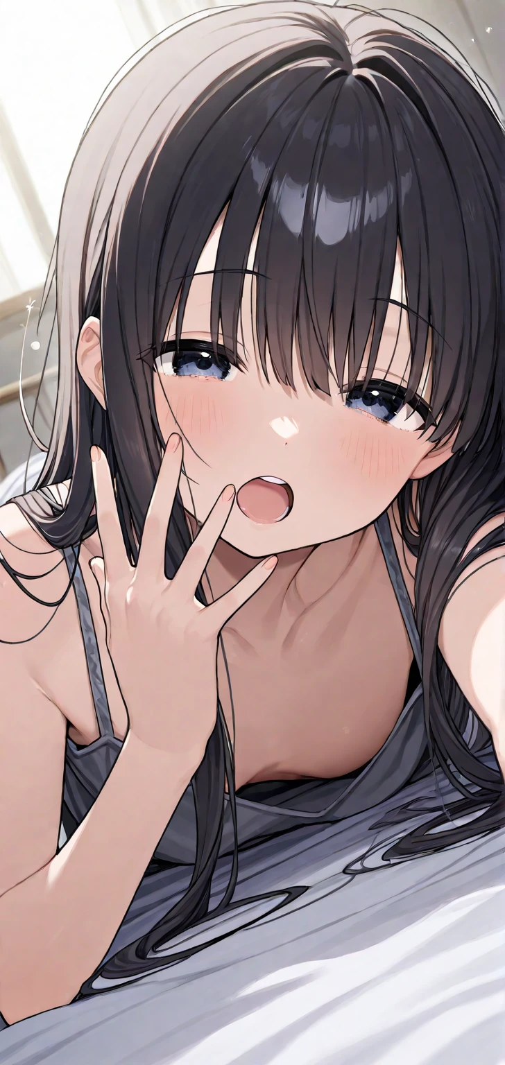 nsfw,best quality,(masterpiece:1.3),absurdres,highres,16K, ultra high res, official art,illustration,extremely detailed 独奏 focus, (from below looking up),Blur the background, , (beautiful detailed eyes), (1girl),(独奏),(idolmaster)(Chihaya Kisaragi) ,(16years old, beautiful girl), (beautiful brown eyes),((((beautiful dark blue hair))), (((long straight hair))), (wet hair), (wet skin), ((Sweat)), (flat chest,very small breast),, (one eye closed), ((blue bra and panty:1.3)), (perspired:1.2), (pubic blue hair:1.3),(cum on mouths:1.2),1girl have kneeling,bed room,night time, breasts, nipples, nipple slip, pussy, pussy slip,(embarrassed,evil smile), open mouths,one eye closed,((tongue out)),deep breathing,((cum on mouth:1.2)),((bukkake:1.7)),,(spoken heart:1.5),(peace sign:1.5),(ahegao:1.5),(bloom:1.3),(look at camera:1.5),(bitch:1.3),(Commemorative photo:1.5),(happy:1.5,love:1.5), (testicles:1.1), (1boy:1.3, (fellatio:1.9), (oral:1.0), (kiss:1.2), (erection:1.2),(back ground,gorgeous bedroom),
