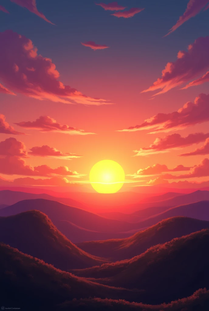 setting sun