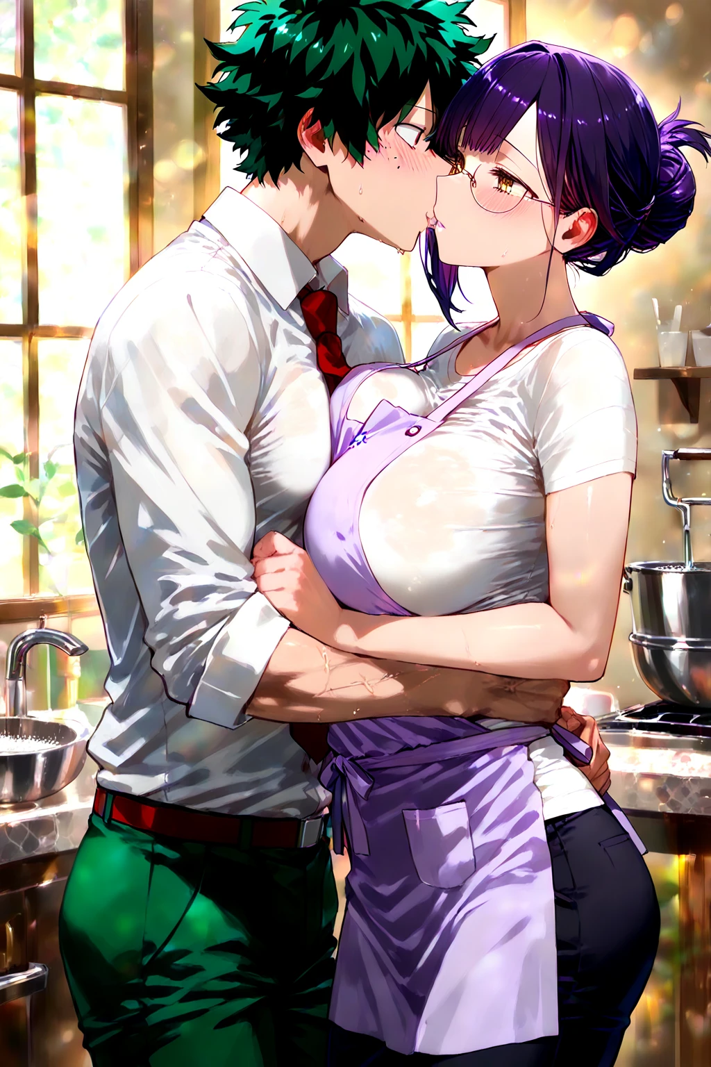 01 beautiful 25 year old Japanese woman, having sex with a 30 year old man, in a kitchen, top quality picture, best resolution