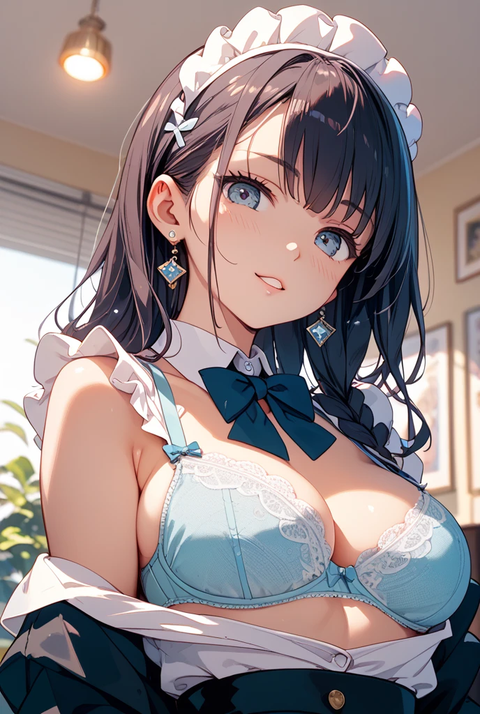 1womanl,Black hair,14years ,(()),Beautiful breasts,(((sexy white and blue shiny cheongsam)))(())(((Blushing cheeks、Smile with open mouth)),(((Satin Narico))),((( portlate))),(,Crowds