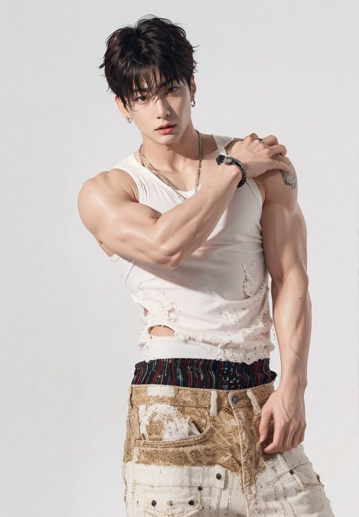 there is a man standing next to a woman, jungkook, Hyung Tae, Jung Jaehyun, TaeJune Kim, Kim Doyoung, Jinyoung Shin, lee wonbin, Cai Xu Kun, inspired by jeonseok lee, Profile picture, Hong Jun Hyung, Yanjun Chengt, Hyung Tae kim, soft on _ the bottom, shining in the rain, key still