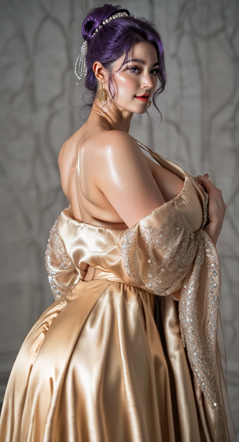 big breasts, large bust, ((((topless)))), nsfw, arms up, armpits, hand behind head, sexy, smiling, smile, shy, blush, Best quality, Realistic, Photorealistic, extremely detailed, An extremely delicate and beautiful, RAW photo, 4K, 8K, Professional lighting, Dynamic lighting, light in face, Depth of field, solo focus, full body, flawless beauties,A 20-year-old female, Brown eyes, Smaller head, Fashion girl, Beautiful eyes, Large breasts, Real face, Real skin, Realistic face, Realistic skin, Detailed eyes, Detailed facial features, detailed hijab, detailed clothes feature, (fashionable attire:1.3), (intricate fashion hijab: 1.3) dynamic poses,Detailed face, pretty smile, cowboy shot, Best quality, Realistic, Photorealistic, extremely detailed, An extremely delicate and beautiful, RAW photo, 4K, 8K, Professional lighting, Dynamic lighting, light in face, Depth of field, solo focus, full body, flawless beauties,A 20-year-old female, Brown eyes, Smaller head, Fashion girl, Beautiful eyes, Large breasts, Real face, Real skin, Realistic face, Realistic skin, Detailed eyes, Detailed facial features, detailed hijab, detailed clothes feature, (fashionable attire:1.3), (intricate fashion hijab: 1.3) dynamic poses,Detailed face, pretty smile, cowboy shot, golden robes, fur cloak, Sibylla, Queen of Jerusalem, Costume Tribal, Ethno StyleThe Costumer, Kingdom Of Heaven,
