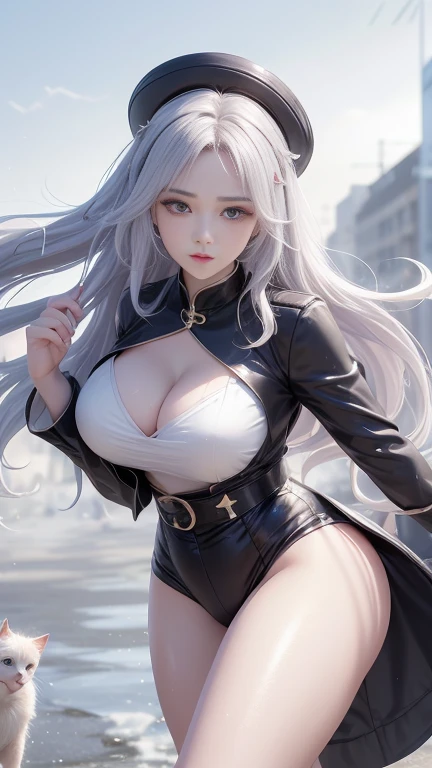 (Photorealistic:1.8, highest quality:1.8,8K masterpiece:1.8,High resolution,Mastepiece:1.8,RAW Photos,Cinematic lighting、8mm fisheye lens),No split screen、cyber punk、Downtown at night、City lights、
(1 Beautiful Warrior Fighting the Enemy:1.5)、(Completely naked、Combat Hair Ornaments、Leather jacket、Biting high-leg retard、choker、Knee-high boots、Nipples are visible through the、Beautiful ass、Beautiful thighs、Plump nipples、Beautiful breasts、cameltoe、Slender Abs:1.2)、(Soryu Asuka Langley)、Fighting Pose、Correct number of arms、
A rich expression、Gets angry violently、laugh at、Surprised、
(midium Hair:1.5、ponytail、Beautiful, shining blue, white, black and silver hair:1.5)、Sparkling Blue Eyes