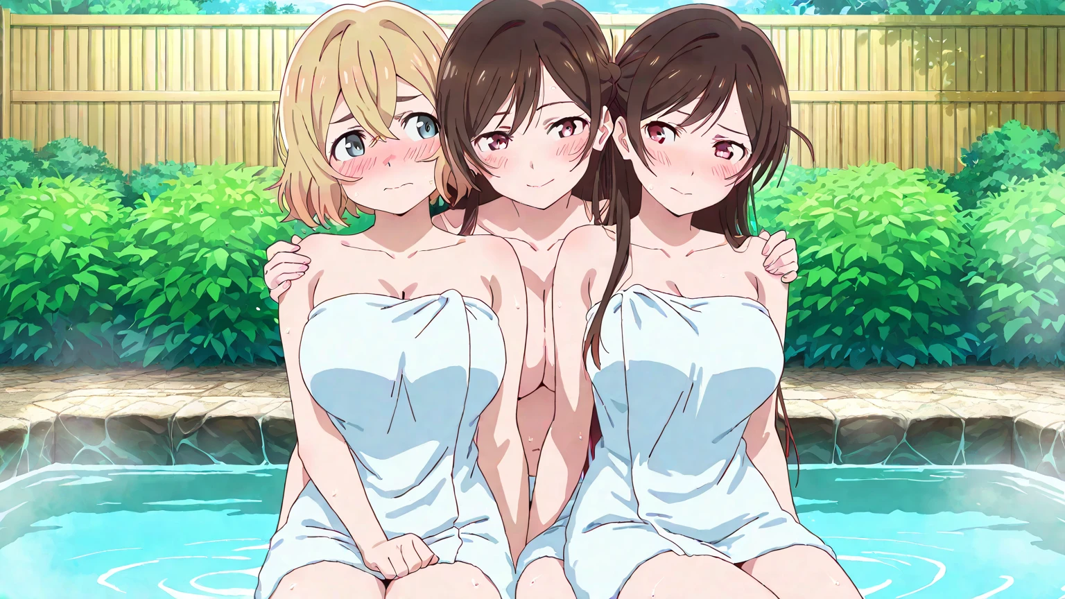 ((NSFW:1.3)),(Textured skin, Anatomically correct, Super Detail, high details, High quality, hight resolution, Best Quality, 1080p,4K:1.3),(One-person viewpoint, looking at viewer, subjective:1.5),
((one piece anime style:1.6)),
(Women's changing room at the hot spring:1.4),
((Multiple girls, Group photo of the girls:2)),
((young Women's:1.5)),(Girls with busts of all sizes:1.5),(Girls with various hairstyles:1.5),
(inviting you to have sex),
((Girls line up leaning forward:1.6)),
(from front:1.5)
(Women's in underwear:1.3),
nsfw,(bra lift:1.5), (panties pull down:1.5),camel toe,
(sweating:1.3),
nsfw,(enraptured face:1.4),(naughty expression:1.2),(orgasm smile:1.5),seductive smile, excited smile,(heavy breathing, steam:1.3)
(blush, face blush, blushing:1.3),
,(vulgarity:1.5),(fucked silly:1.1),(steam:1.1),(drooling:1.1),(sweat:1.1),(orgasm:2.0),
(vivid pussy, high quality vagina:1.1), (dripping love juice:1.3),