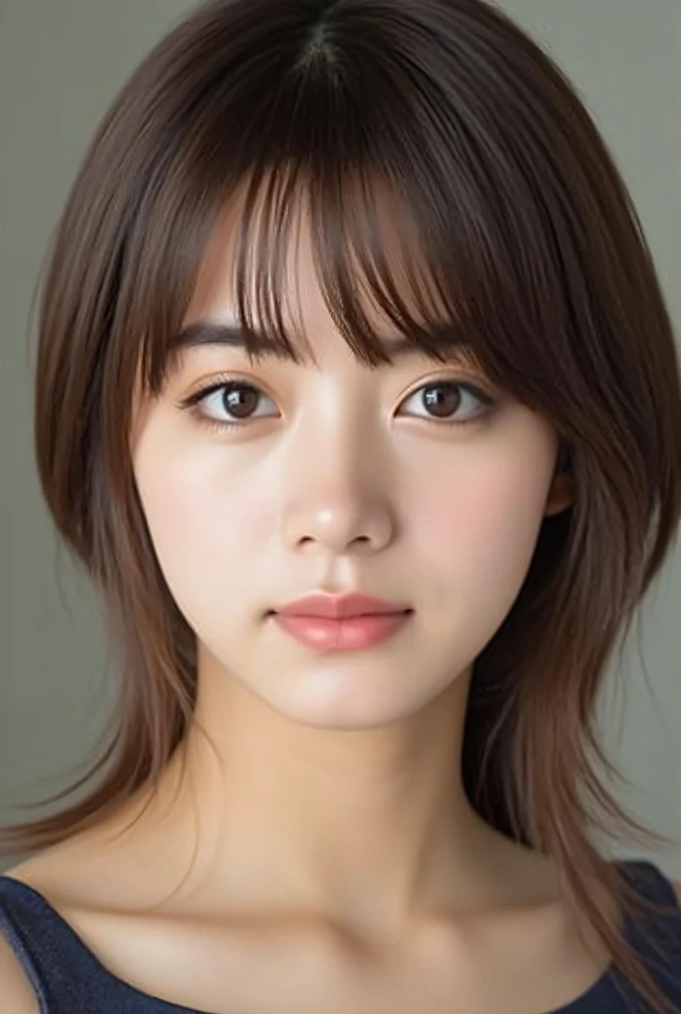 looking at viewer, beautiful skin, beautiful eyes, beautiful face, full make up, masterpiece, Super Details, Best lighting, Realistic and Realistic Pictures, high definition RAW color pictures, slightly smile, brown hair, highly detailed eyes, "Eliza Ikeda", FLUX,