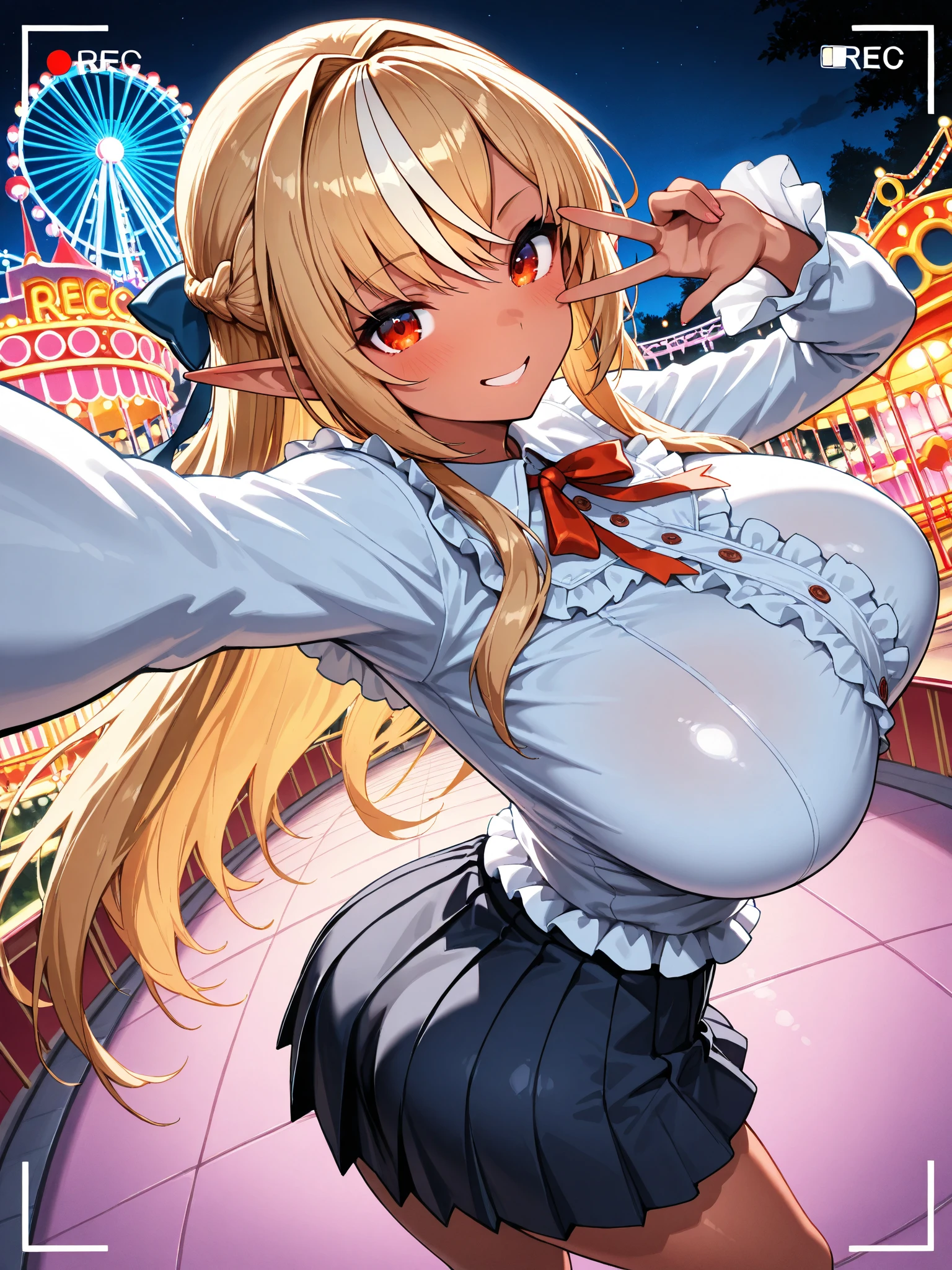 woman,Pergolado,, venue,night,(((Bunny girl))),open mouth smie、surprised face, nua pernas abertas para cima 