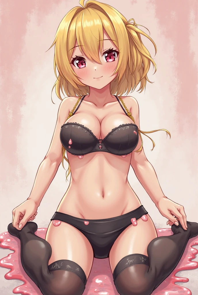 Masterpiece, Best Quality, illustration, city, 1girl, Mordred \(fate\), collarbone, Detailed blond hair ponytail braid, green eyes,,navel,thigh-high, covered_pussy,flat_chest,long_sworddangerousbeast,elbow_gloves,
,wolf_tail,wolf_ears,fang,happy,nihil,smile,spread_legs,claw_pose,armpits,open_mouth,angry,squat,bikini_bottoms,rise_hands,Highquality_hads,perfect_fingers,sweat,