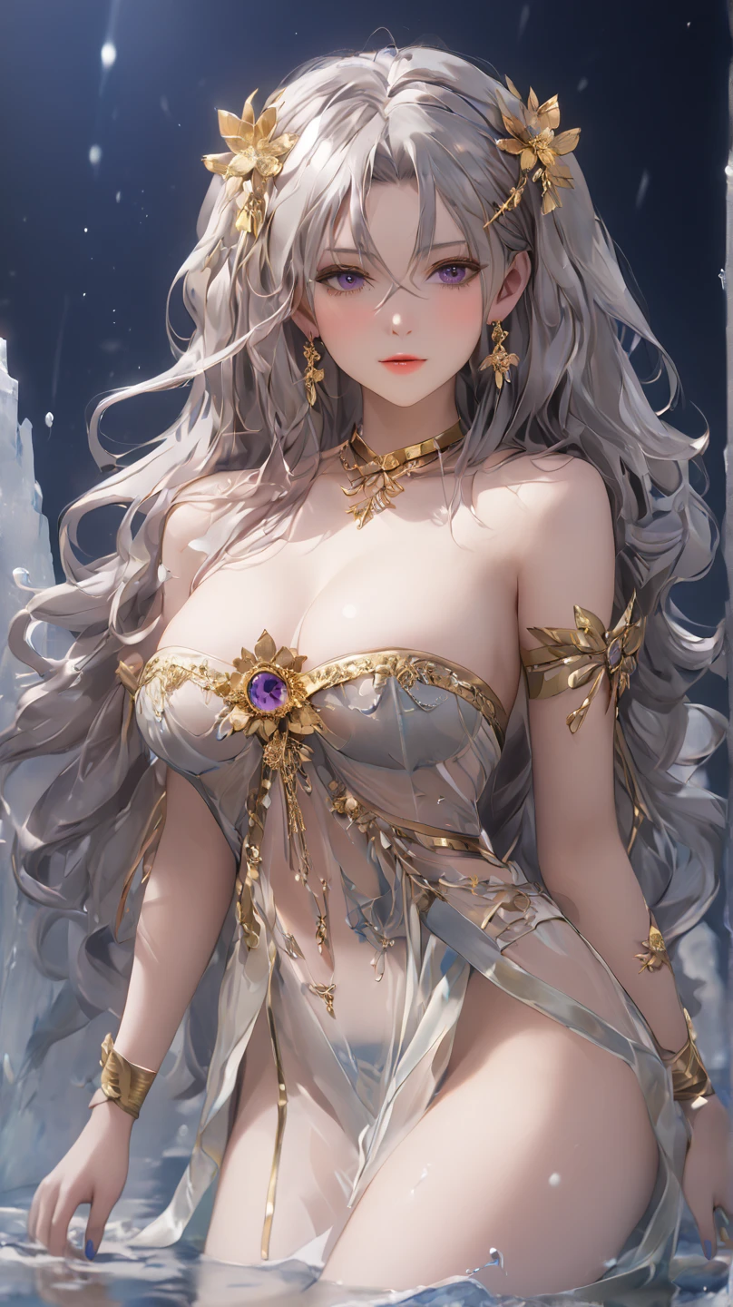 star、(Highly detailed CG Unity 8K wallpaper),(masterpiece), (最high quality), (super detailed), (best illustrations),(best shadow), (sharp eyeliner, eye shadow, fine eyes:1.1), (超High resolution,realistic,最high quality,realistic),(8K,RAW photo,最high quality,マstarプル),mature woman、sensual curves、huge breasts、thighs、bubble、お尻のmasterpiece, 最high quality, Super detailed, full body shot, mature woman, beautiful mature woman, nightgown and underwear, enchanting smile, thick lips, Chubby lips, blush, looking at the viewer, provocative expression, beautiful髪型, cleavage, Plump、curvy hips、attractive face、sexy lingerie、an inviting gaze、Expression of emotions、Lewd underwear、(((erotic see-through lingerie set)))、Standing position、gorgeous accessories 、big breastsの女性, bare shoulders, golden hair, colored feather, metal ornaments, colored flowers, particle, light, (masterpiece, 最high quality, 最high quality, official art, beautiful and aesthetic:1.2), (1 girl:1.3), very detailed,(fractal art:1.1),(colorful:1.1)、(flowers:1.3),most detailed,(zentangle:1.2), (dynamic pose), (abstract background:1.3), (shiny skin), (lots of colors :1.4), ,(earrings:1.4), (feather:1.4),masterpiece, 最high quality, Super detailed, 30~40 years, full body shot, beautiful 、various hairstyles，gold headband，plump breasts，beautiful butt，greek clothing，Tulle covers the breasts，perfectly proportioned, detailed clothing details,marble，god statue，cinematic lighting, film grain, Fuji color, 8K, masterpiece, Super detailed, high detail, high quality, High resolution,(((NSFW:1.2)))、exposed chest、Openwork decoration，(((see through dress)))、(((anatomically correct body))) , 最high quality, Super detailed, (((Lewd underwear)))、raise your butt, from below, (((R-18)))、Hakari、thighs, big breasts, Are standing, cowboy shot, blush, (((1 girl))), (masterpiece:1.3), (High resolution), (8K), (very detailed), perfect face, Nice eyes and face, (((最high quality))), (Super detailed), detailed face and eyes, (alone), High resolution、beautiful目,(((sexy pose)))、(((big breasts)))、((beautiful eyes))、luxury、(((超High resolution)))、(((detailed description)))、(((Chubby body type)))、(((Body parts that match the anatomy)))、beautiful長いまつ毛、well-balanced body shape、２book arm、2 feet、Just the right size for legs and arms、Fishnet tights、glamorous、(((Clear white and black eyes)))、lipstick、Sparkling、Undistorted face, eyes, and body、jewelry、gem